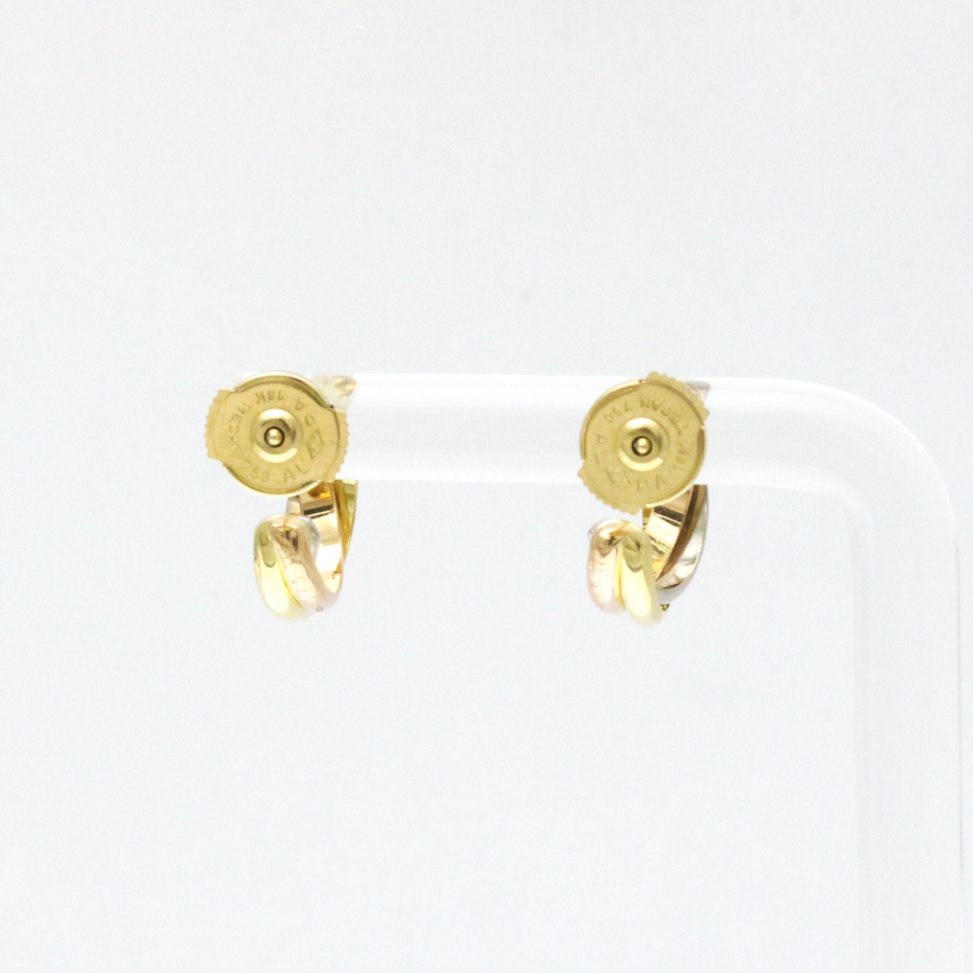 Trinity Earrings 18K Tricolor Gold
