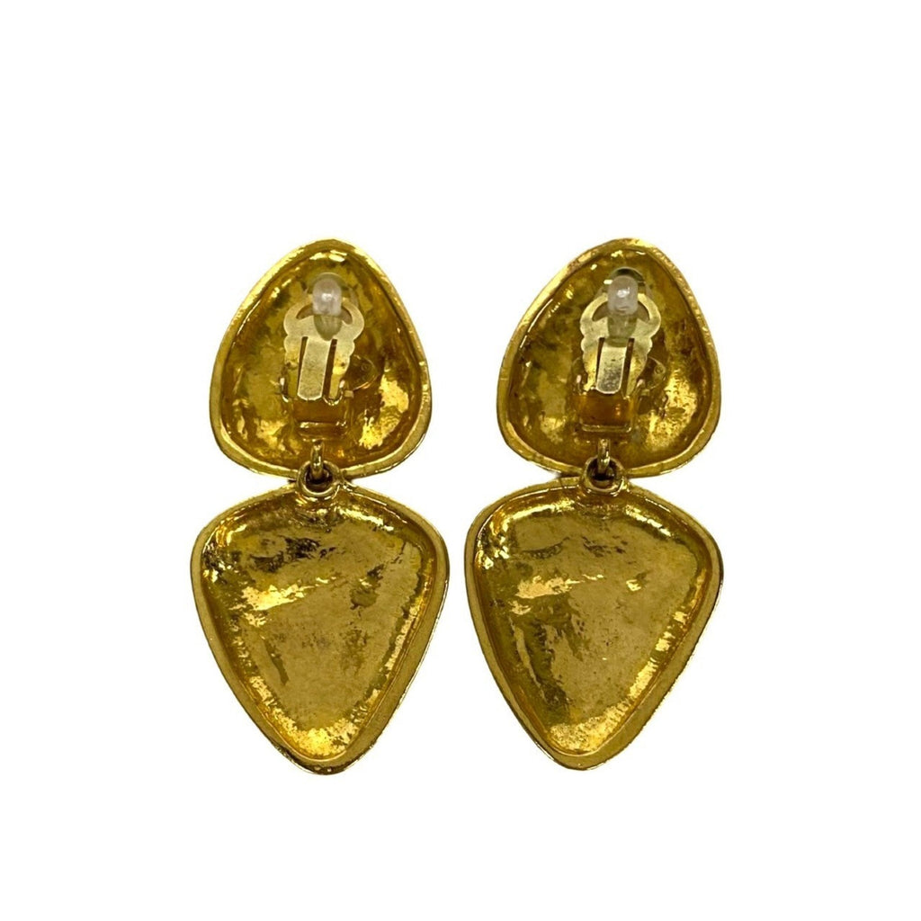 CC Logo Earrings Metal Gold-Tone Metal