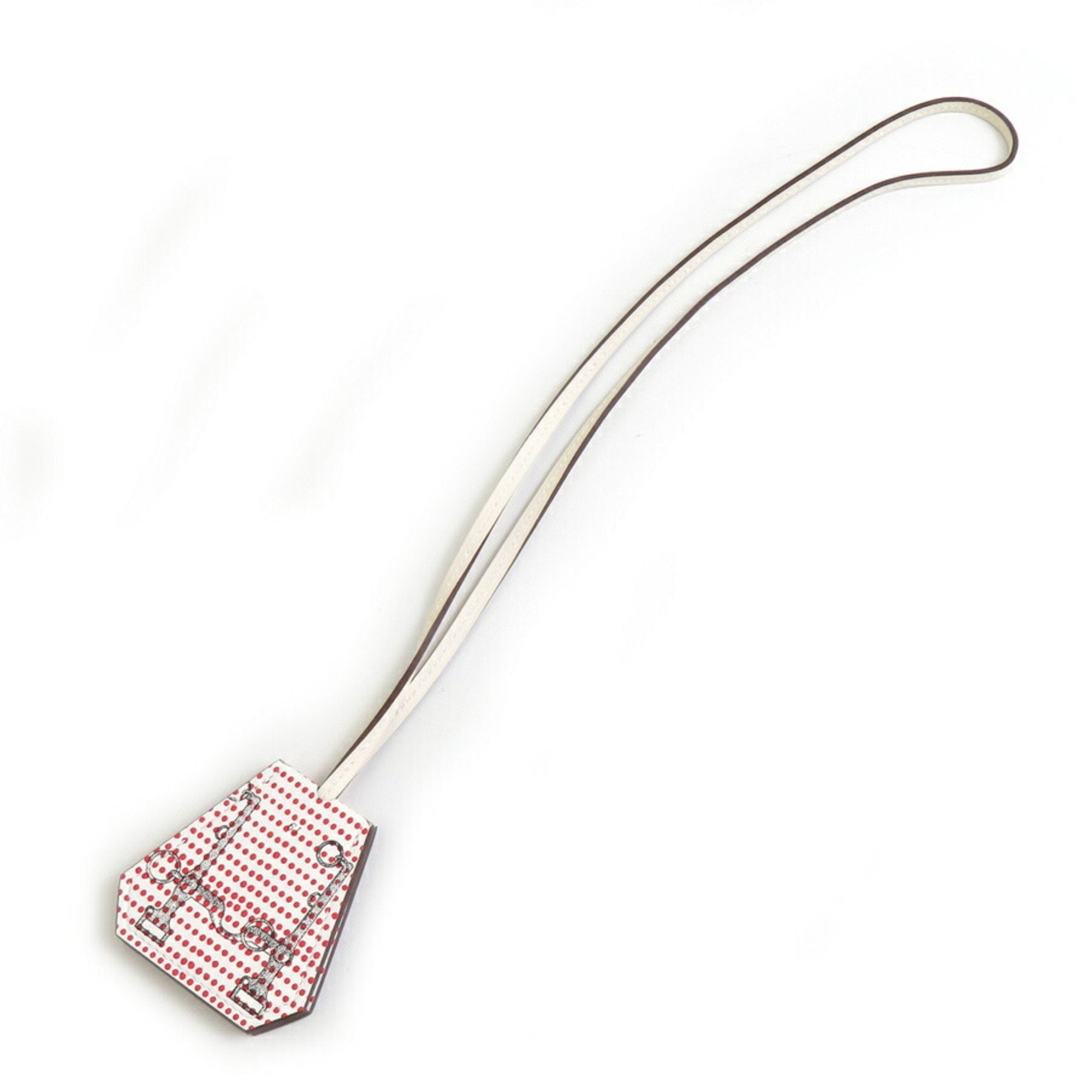 Charm Leather Black Off-White Red Handbag Charm