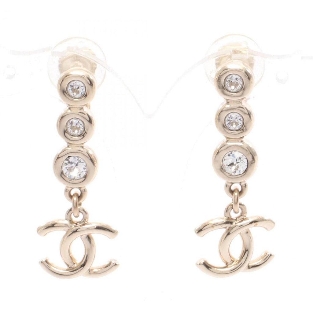 CC Logo Clip-On Earrings Metal Gold-Tone Metal