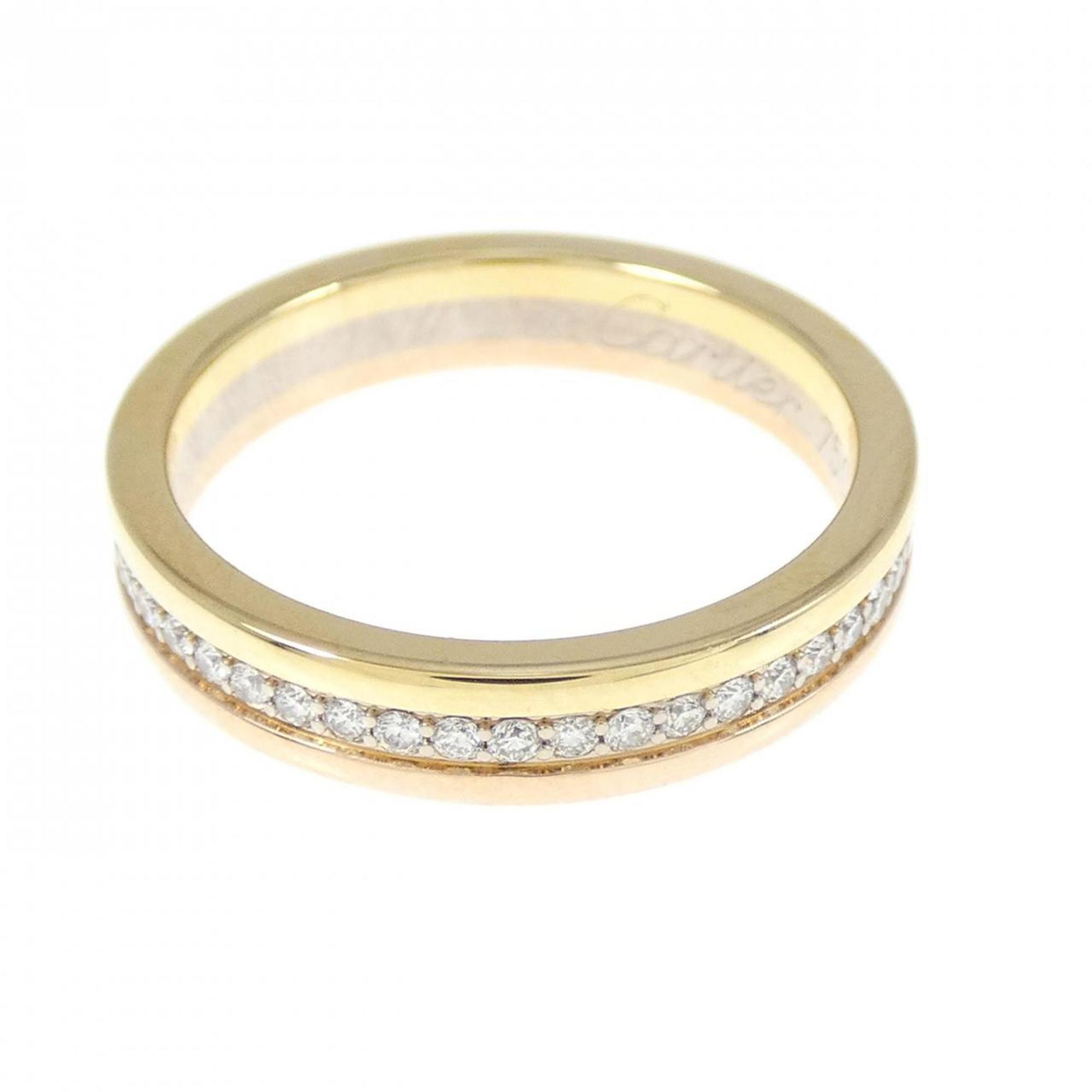Vendome Louis Cartier Band Ring 18K Tricolor Gold