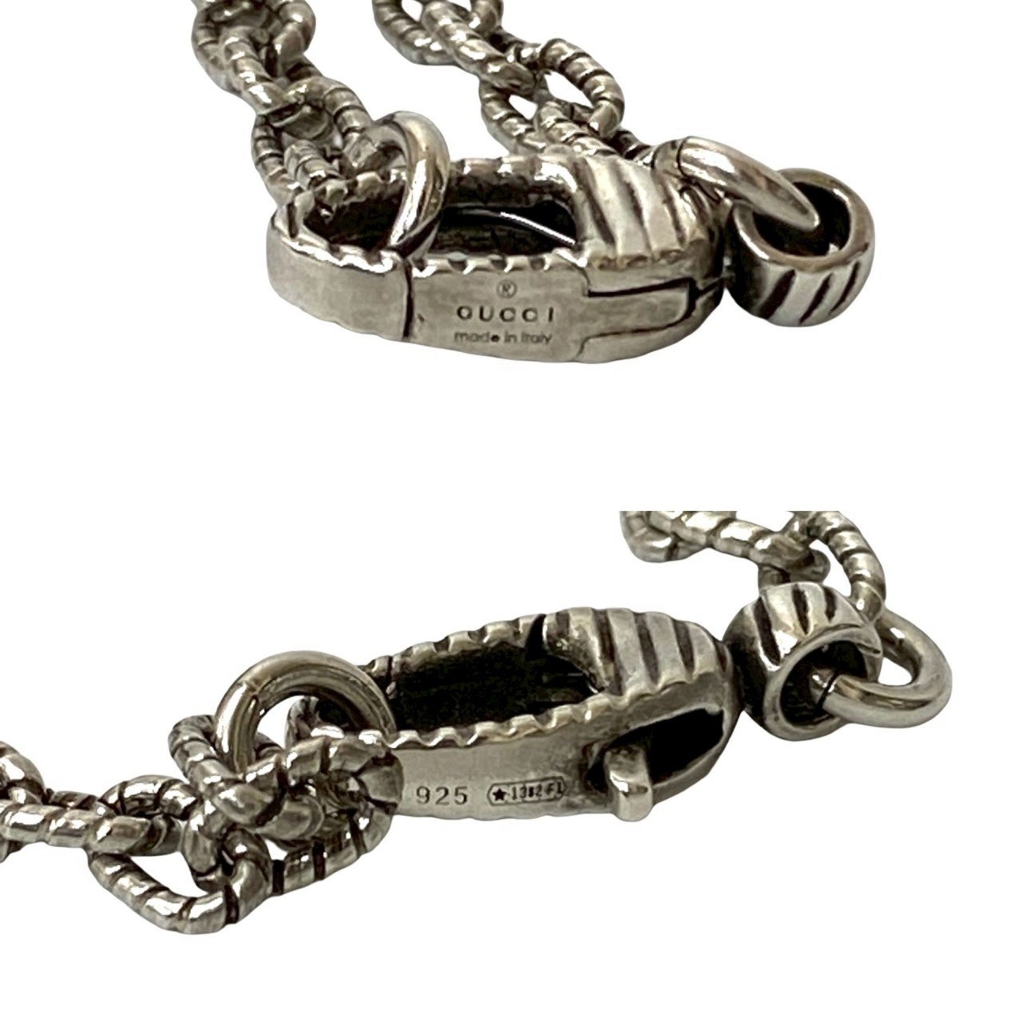 Interlocking G Pendant Necklace Sterling Silver