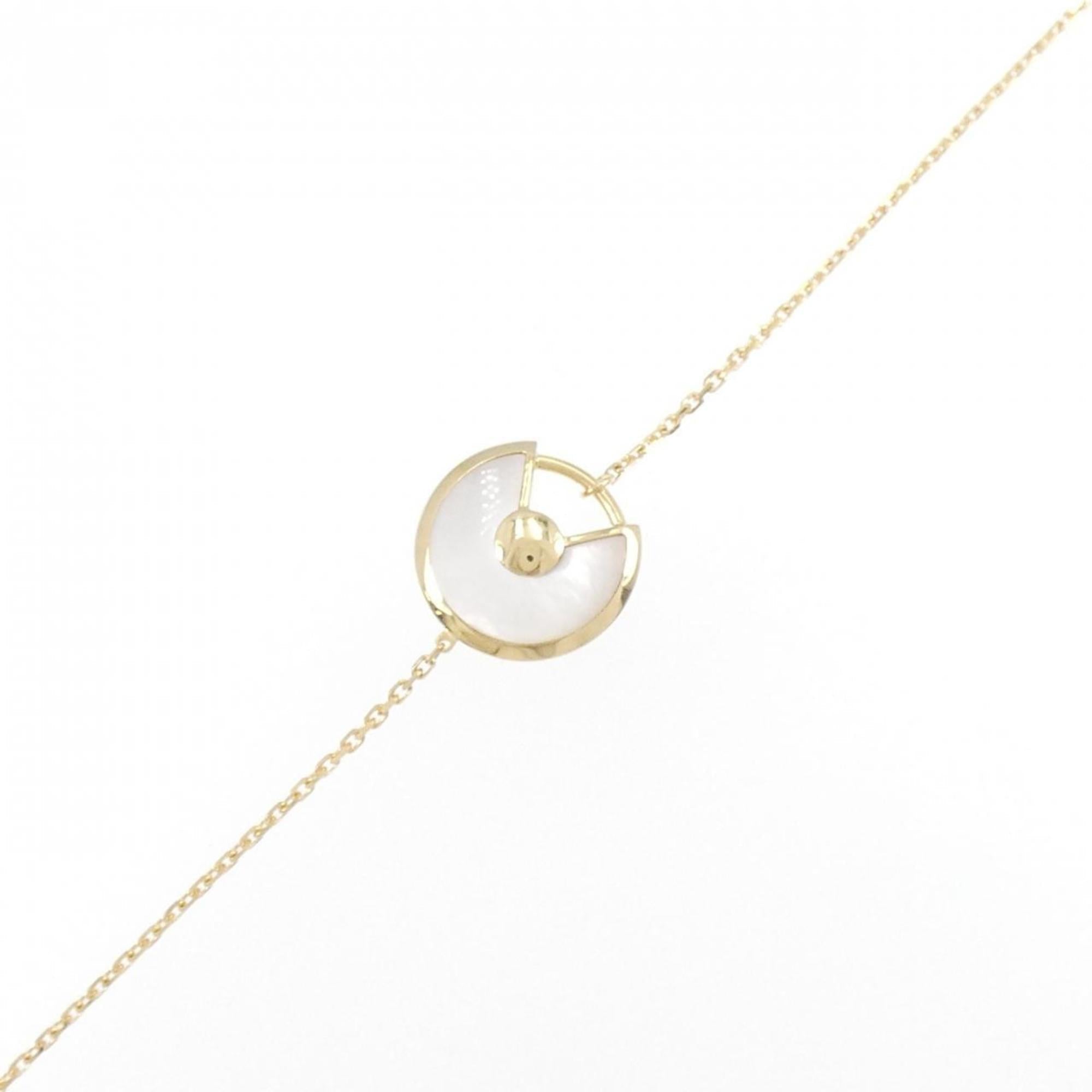 Charm Bracelet 18K Yellow Gold with Diamond and Mother of Pearl