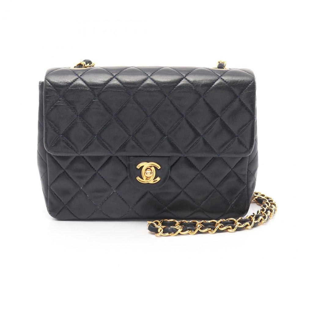 Vintage Square Classic Flap Bag Quilted Lambskin Small