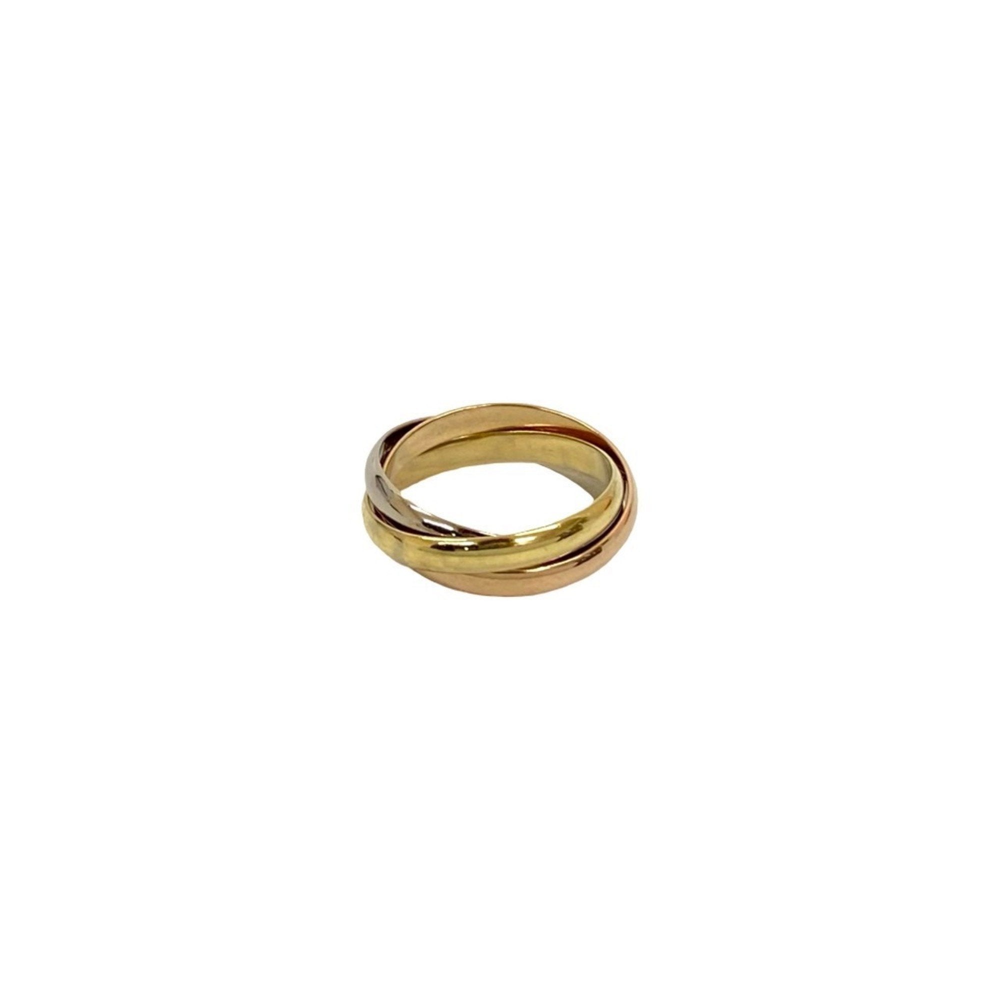 Vendome Louis Cartier Band Ring 18K Tricolor Gold