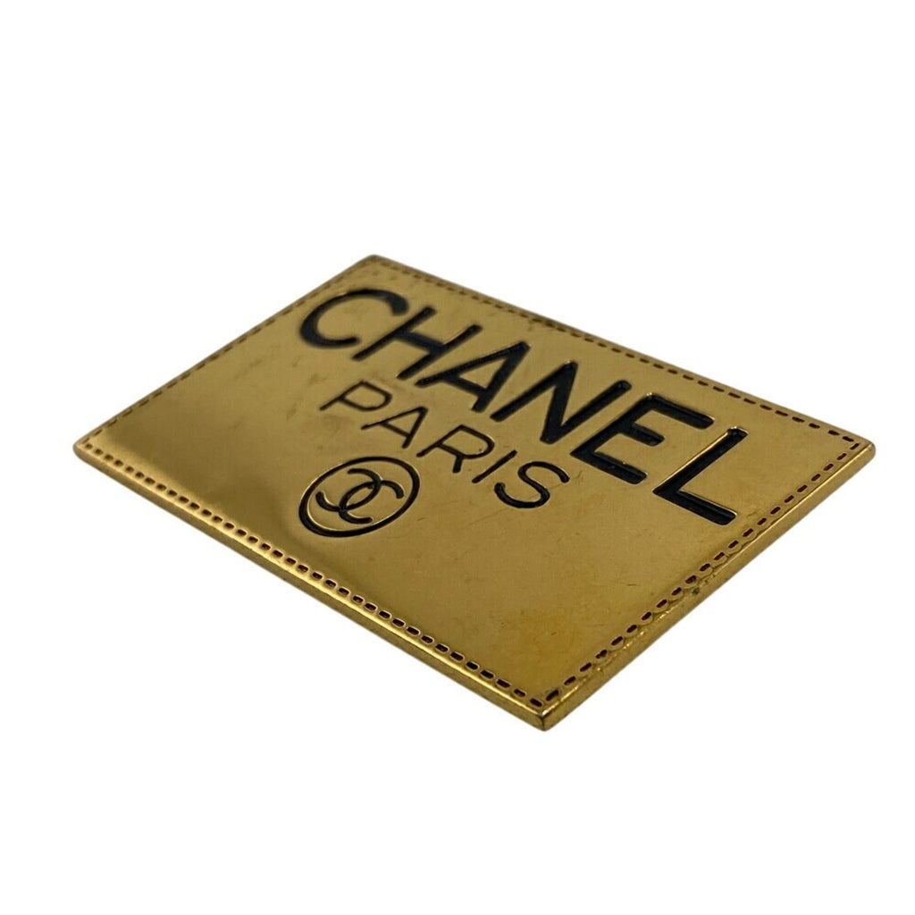 CC Logo Brooch Metal