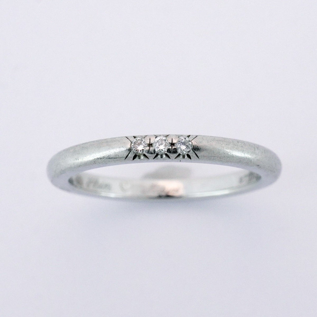Classic Band Ring Platinum with Diamond