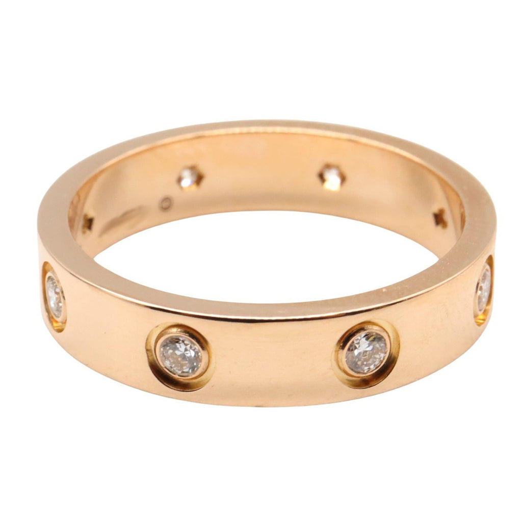 Love Ring 18K Rose Gold Mini With Diamonds