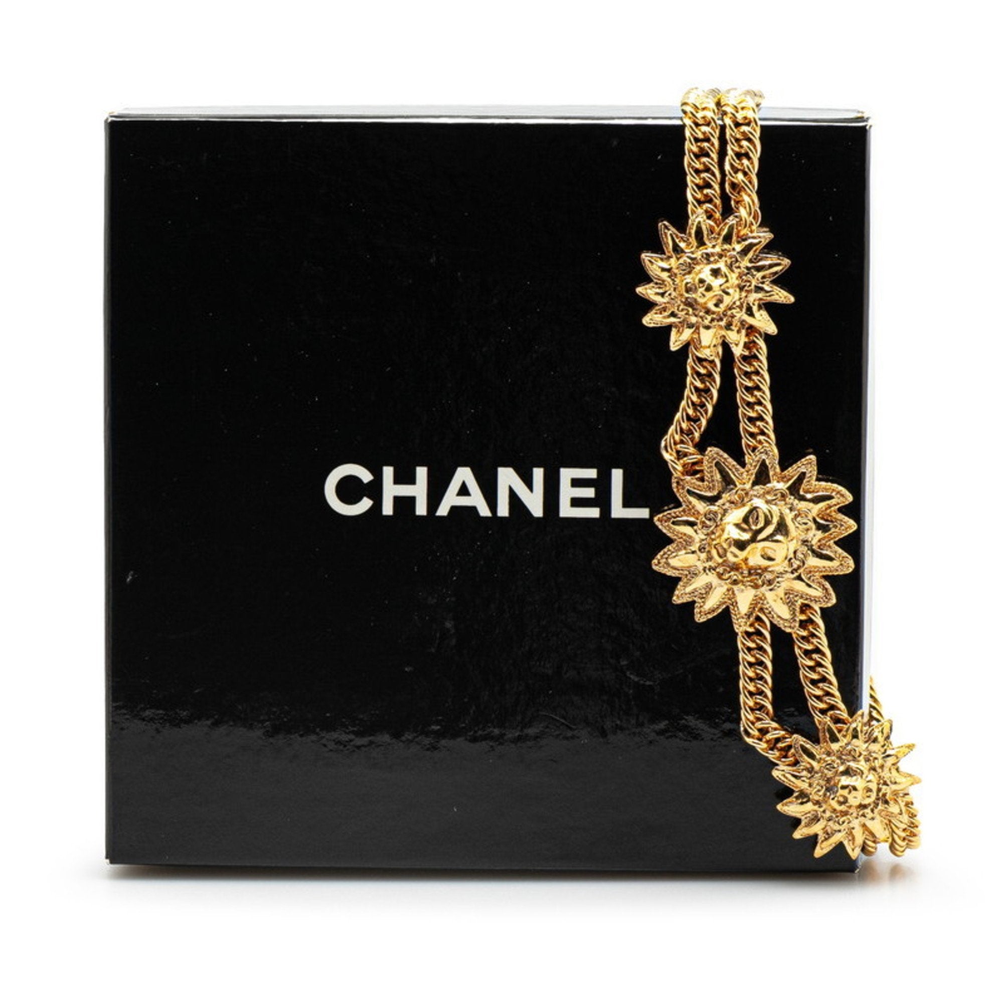 Lion Motif Double Chain Choker Necklace Metal