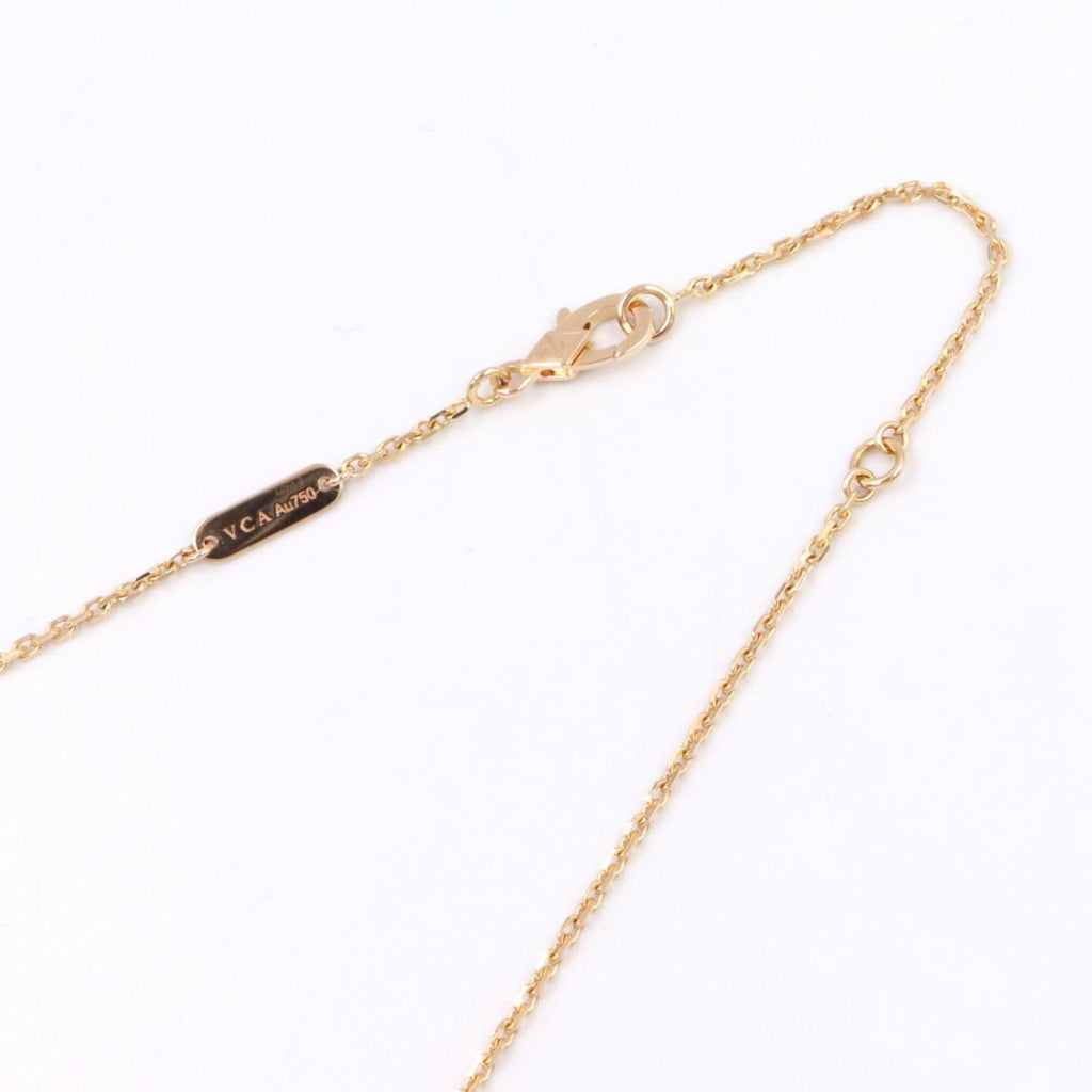 Vintage Alhambra Pendant Necklace 18K Rose Gold and Onyx