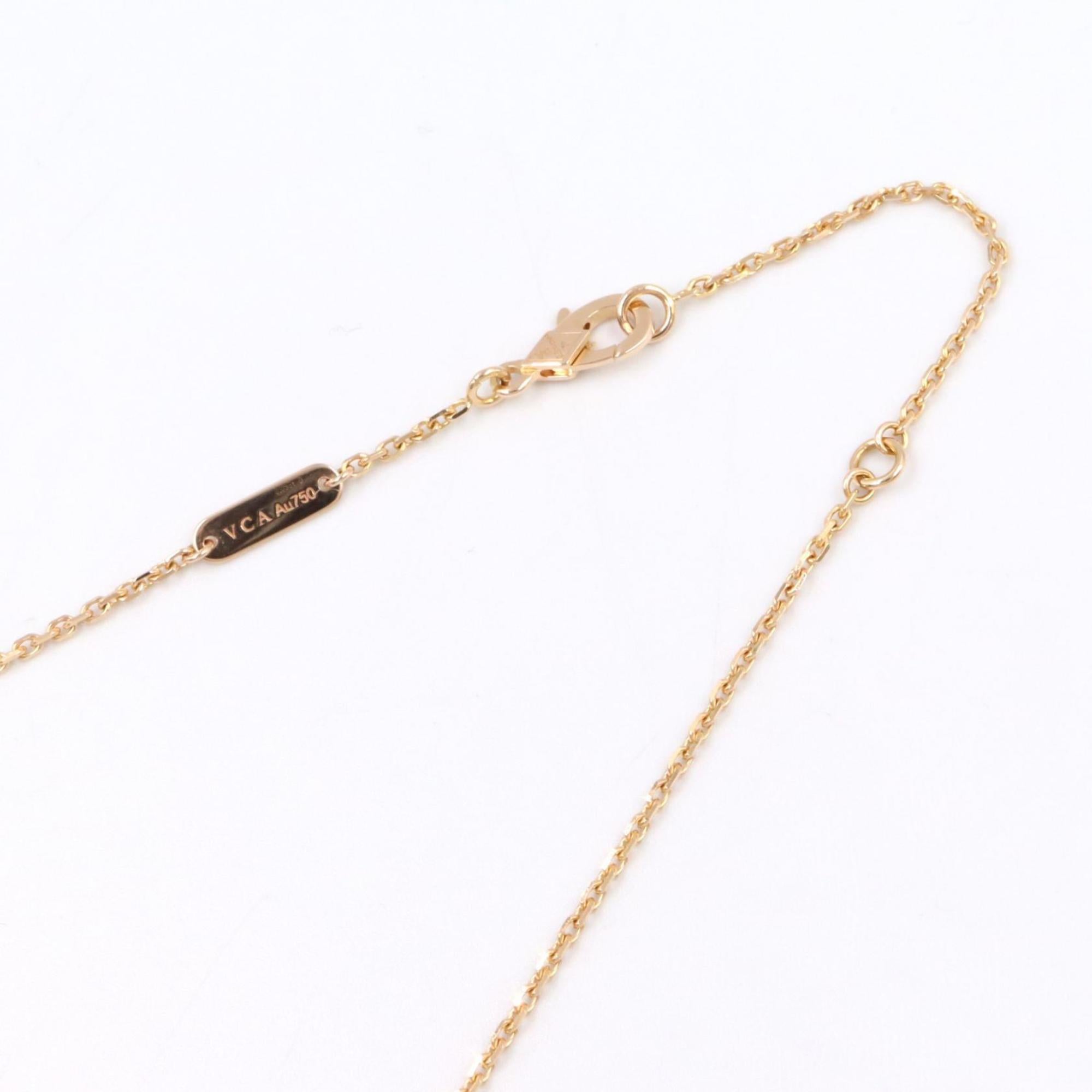 Vintage Alhambra Pendant Necklace 18K Rose Gold and Onyx