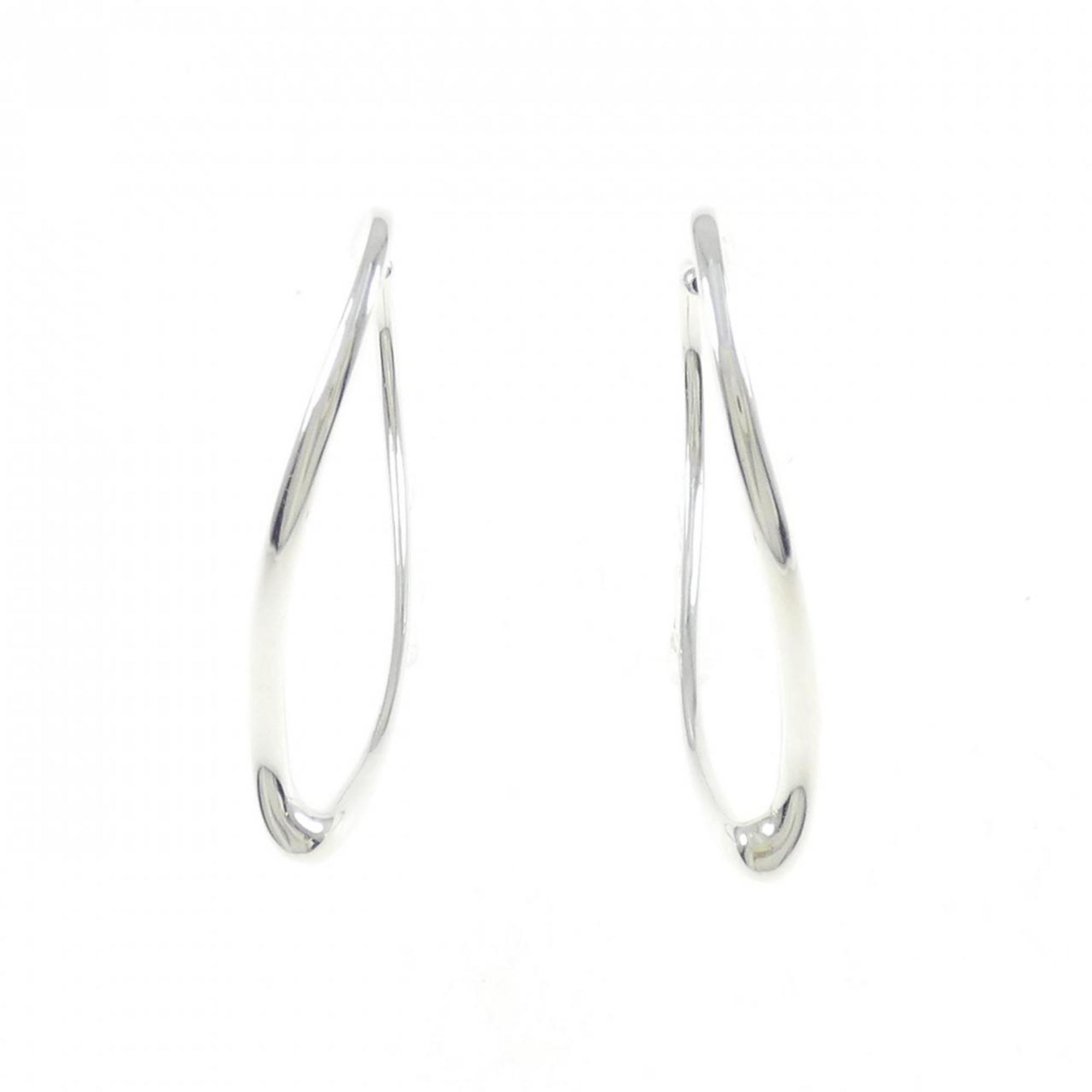 Open Heart Earrings Sterling Silver 43.2mm Sterling Silver