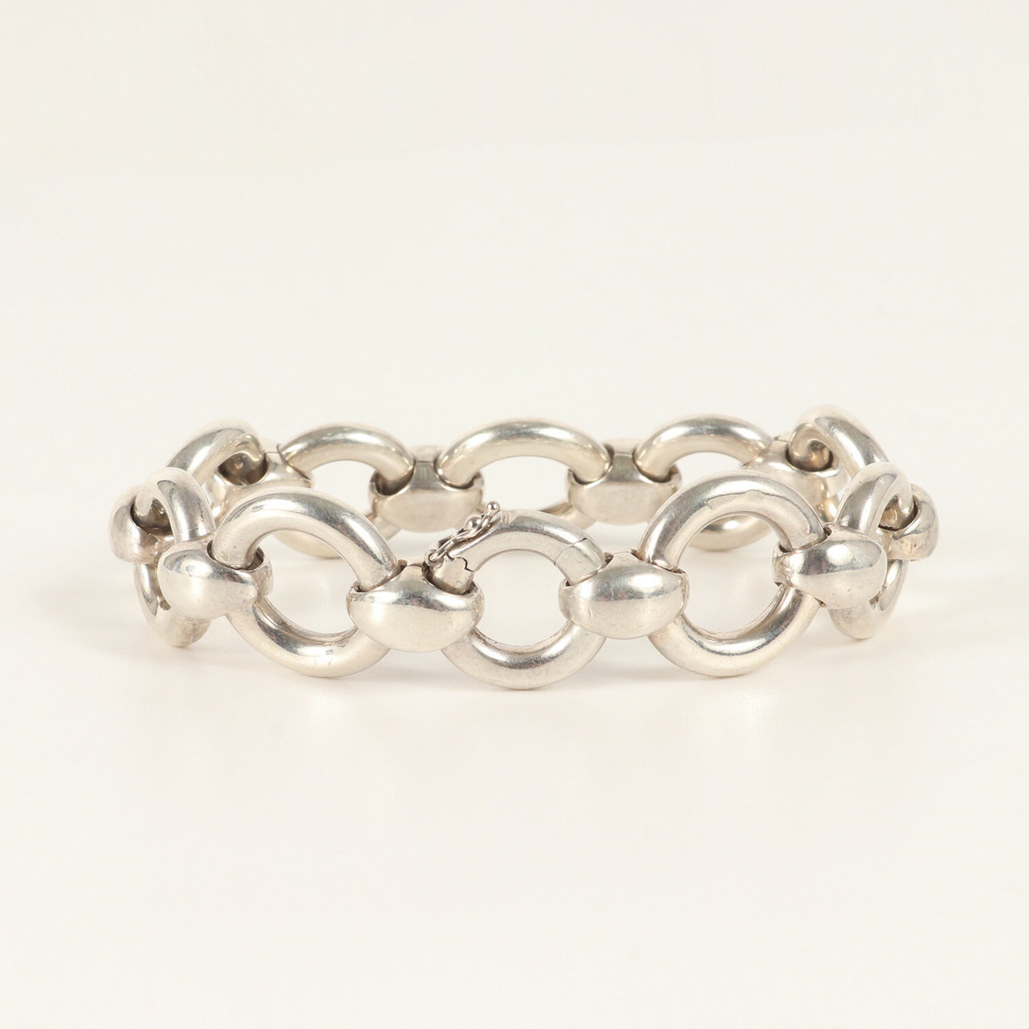 Frontal Link Bracelet Sterling Silver