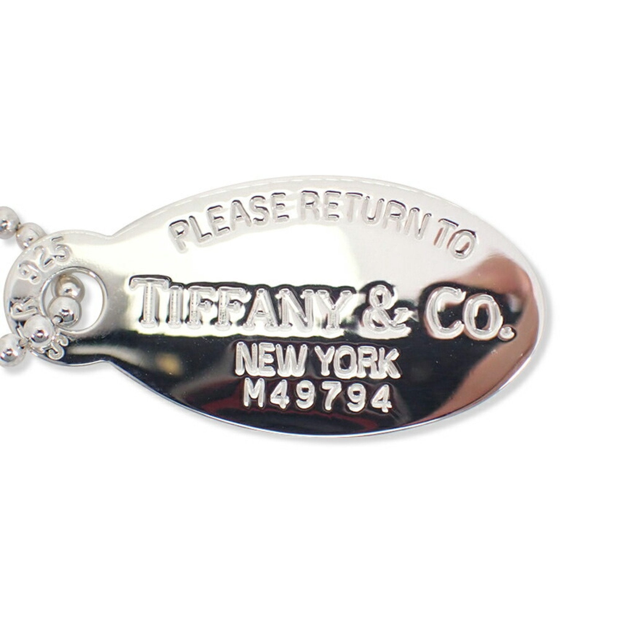 Return To Tiffany Oval Pendant Necklace Sterling Silver