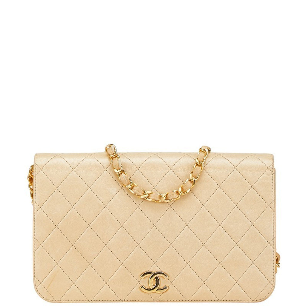 Vintage Full Flap Bag Quilted Lambskin Medium