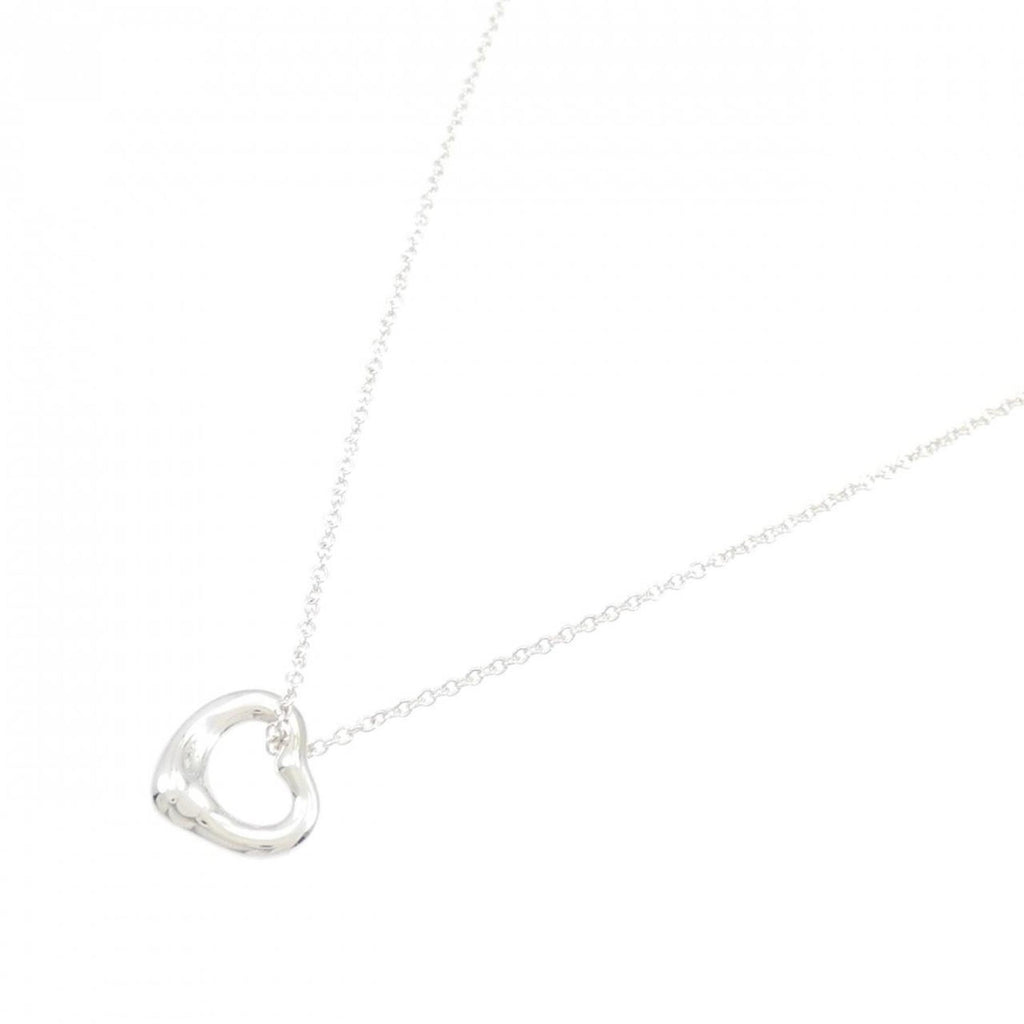 Open Heart Pendant Necklace Sterling Silver 11.1mm