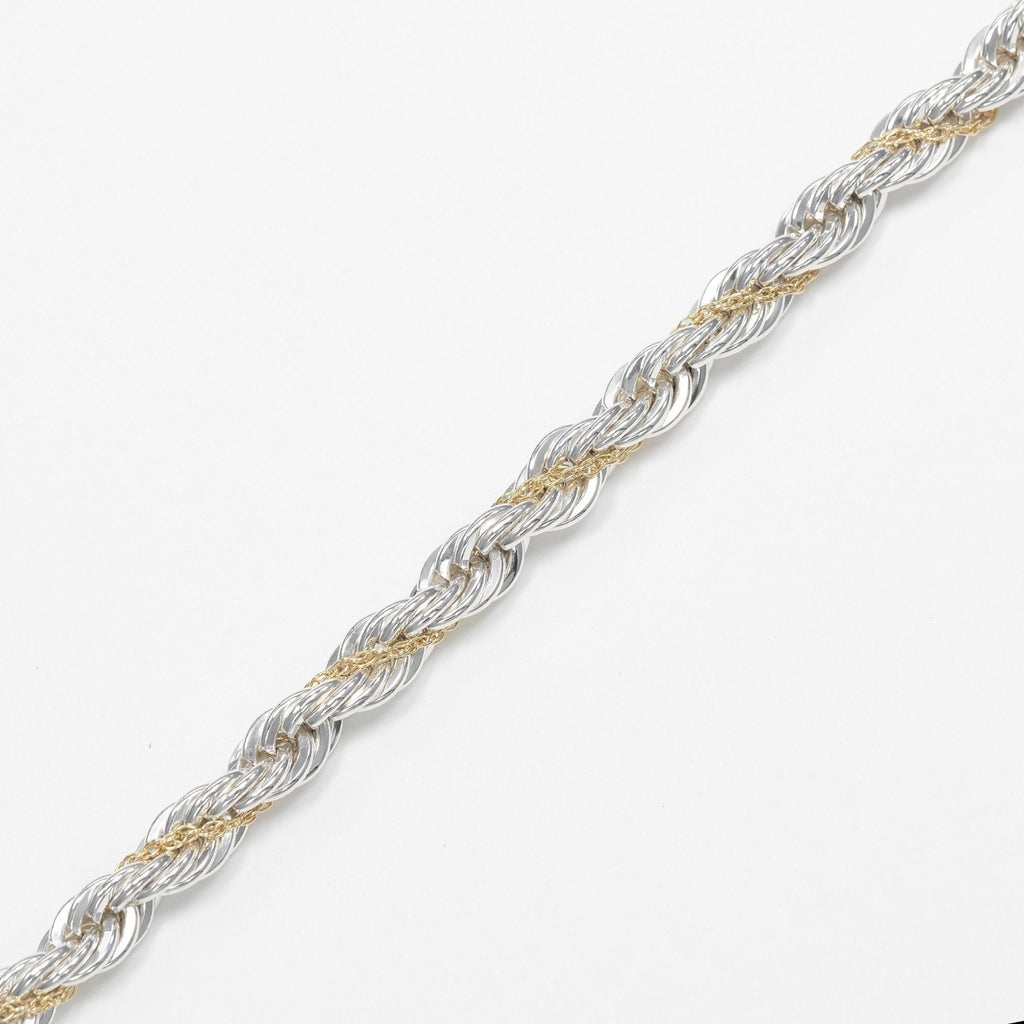 Twist Bracelet Sterling Silver and 18K Yellow Gold
