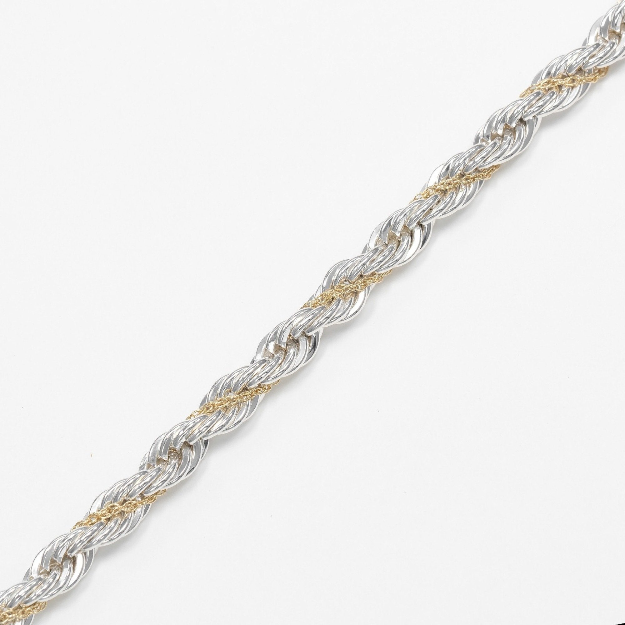 Twist Bracelet Sterling Silver and 18K Yellow Gold