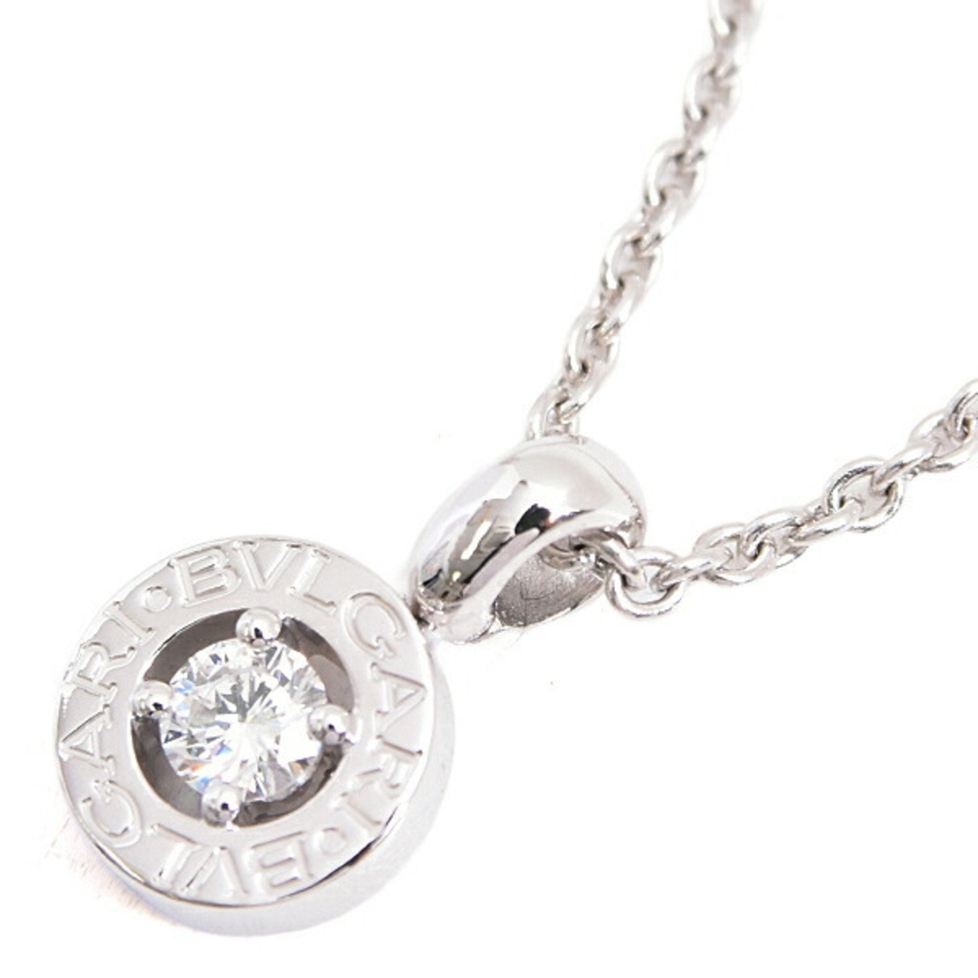 Pendant Necklace 18K White Gold with Diamond