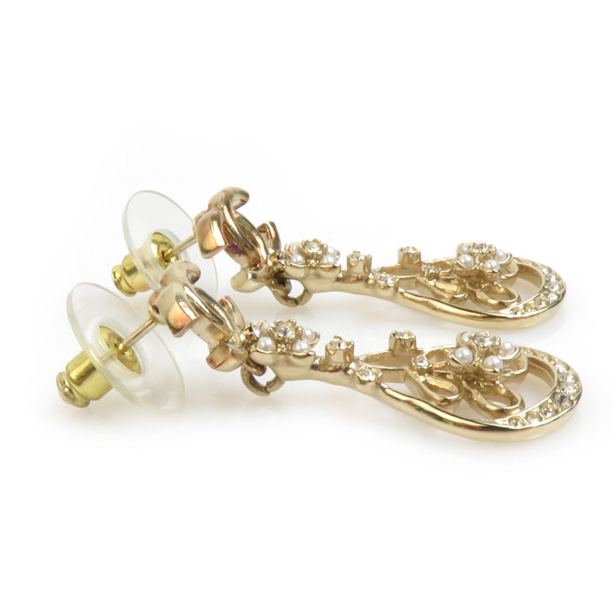 CC Logo Earrings Gold-Tone Metal Gold-Tone Metal