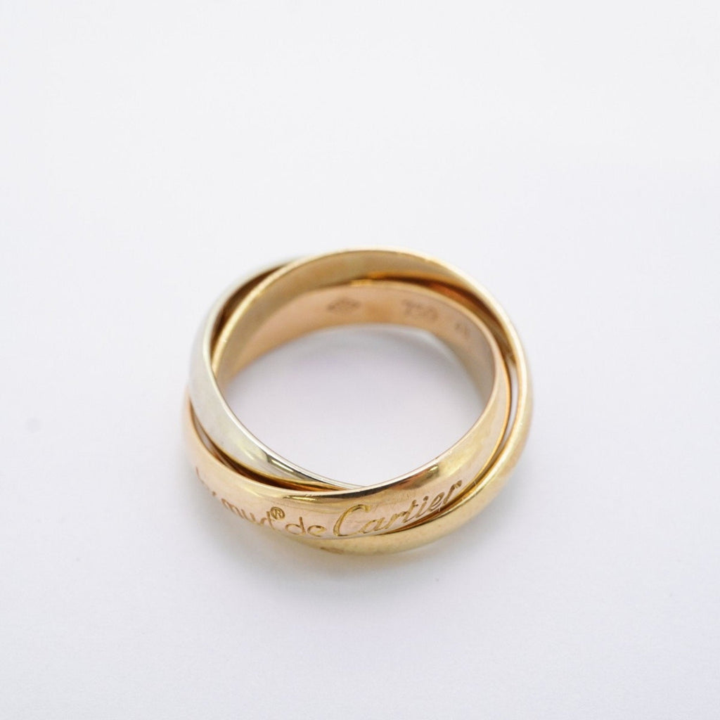 Vendome Louis Cartier Band Ring 18K Tricolor Gold