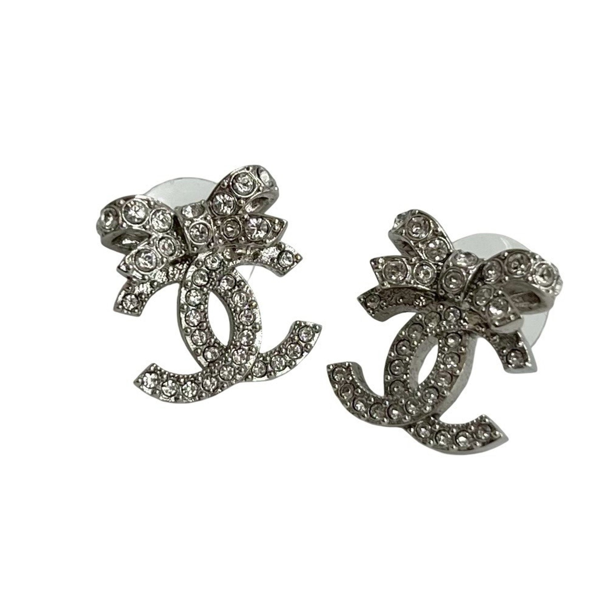 CC Logo Earrings Silver-Tone Metal Silver-Tone Metal