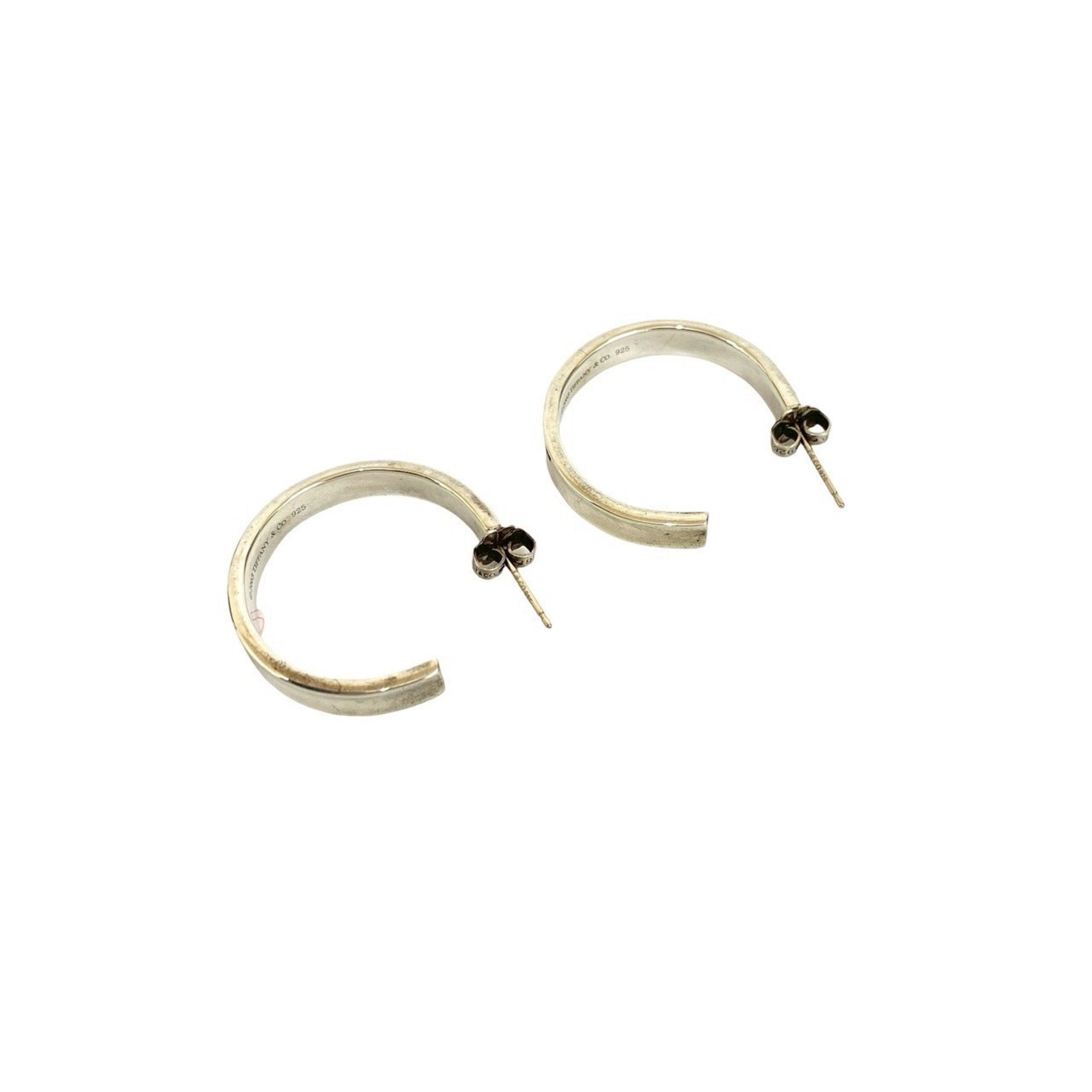 Earrings Logo Hoop Sterling Silver