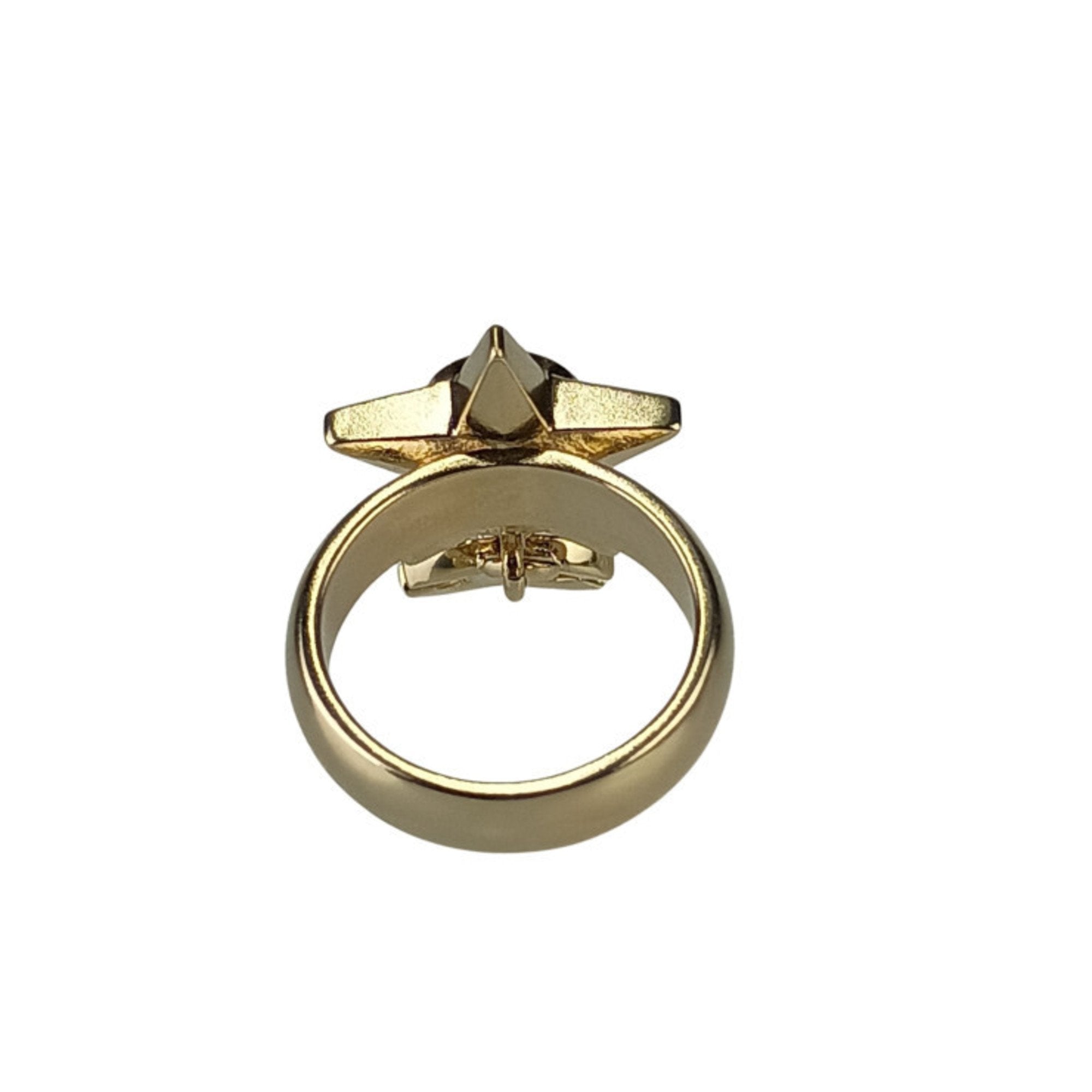 CC Logo Star Ring Gold-Tone Metal
