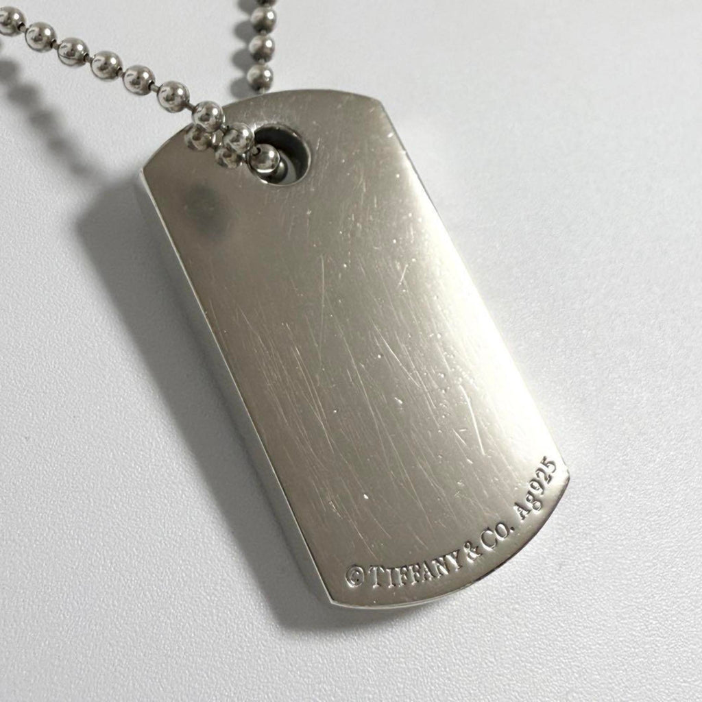 Makers ID Tag Pendant Necklace Sterling Silver
