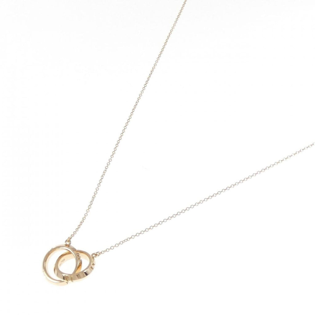 X Closed Interlocking Pendant Necklace 18K Rose Gold