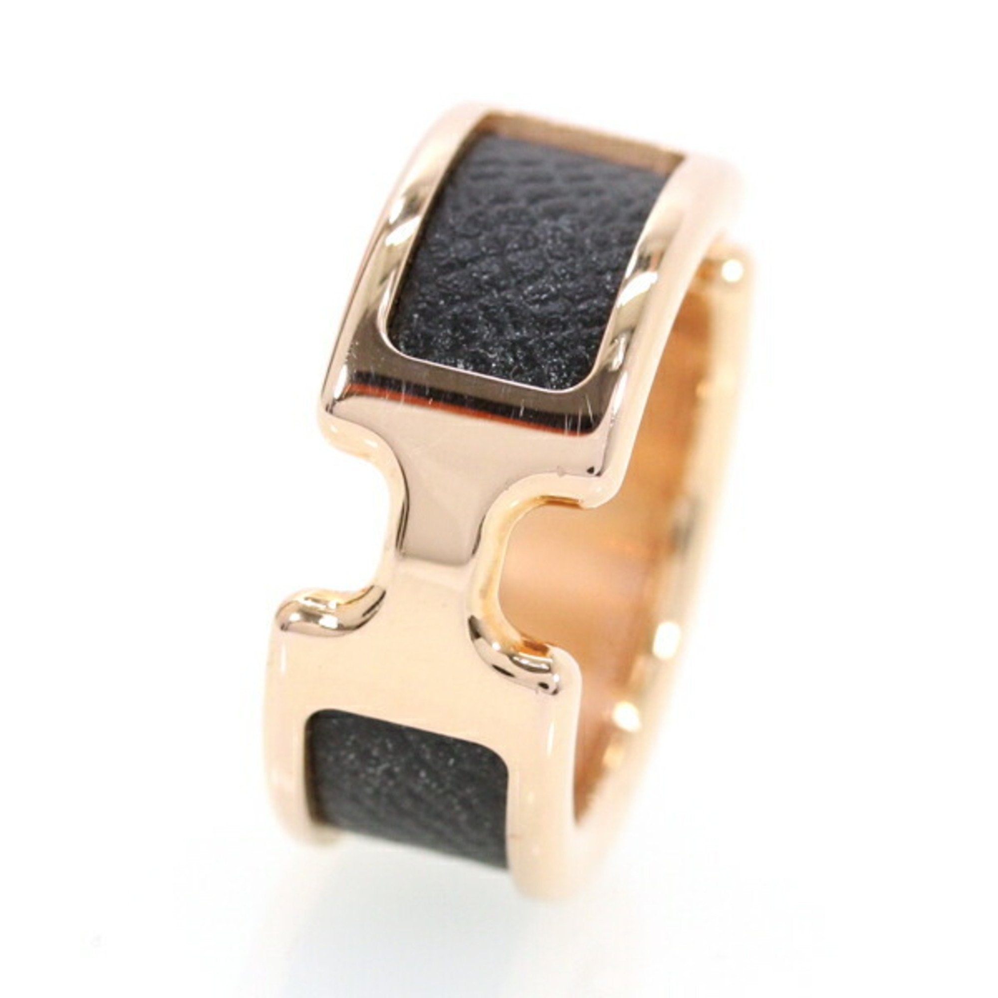 Olympe Ring Gold and Leather Medium