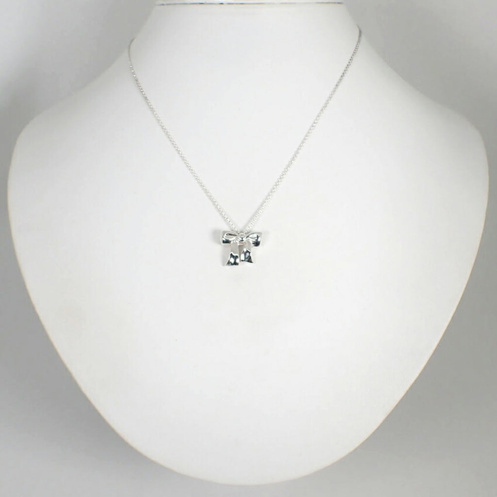 Ribbon Pendant Necklace Sterling Silver