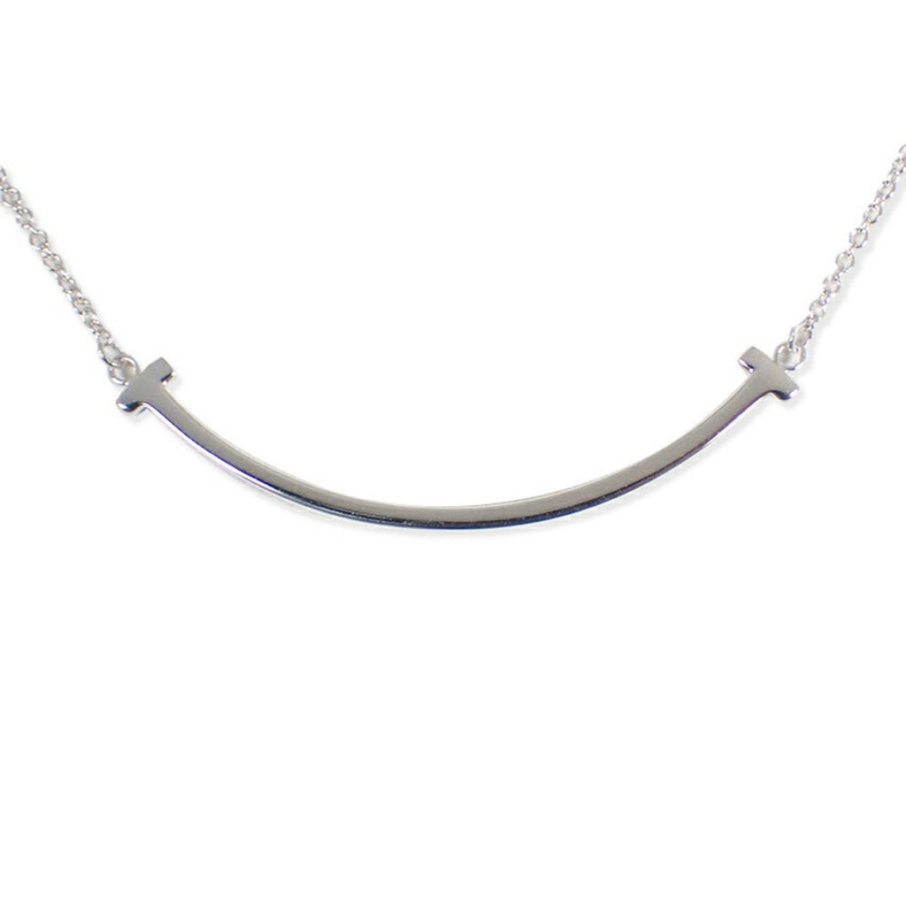 T Smile Pendant Necklace Sterling Silver