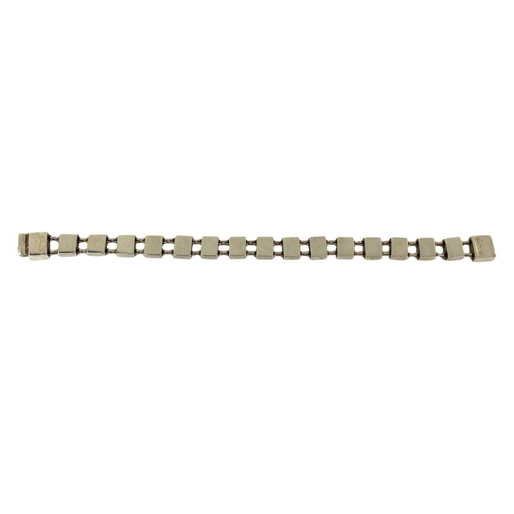 Square Chain Bracelet Sterling Silver