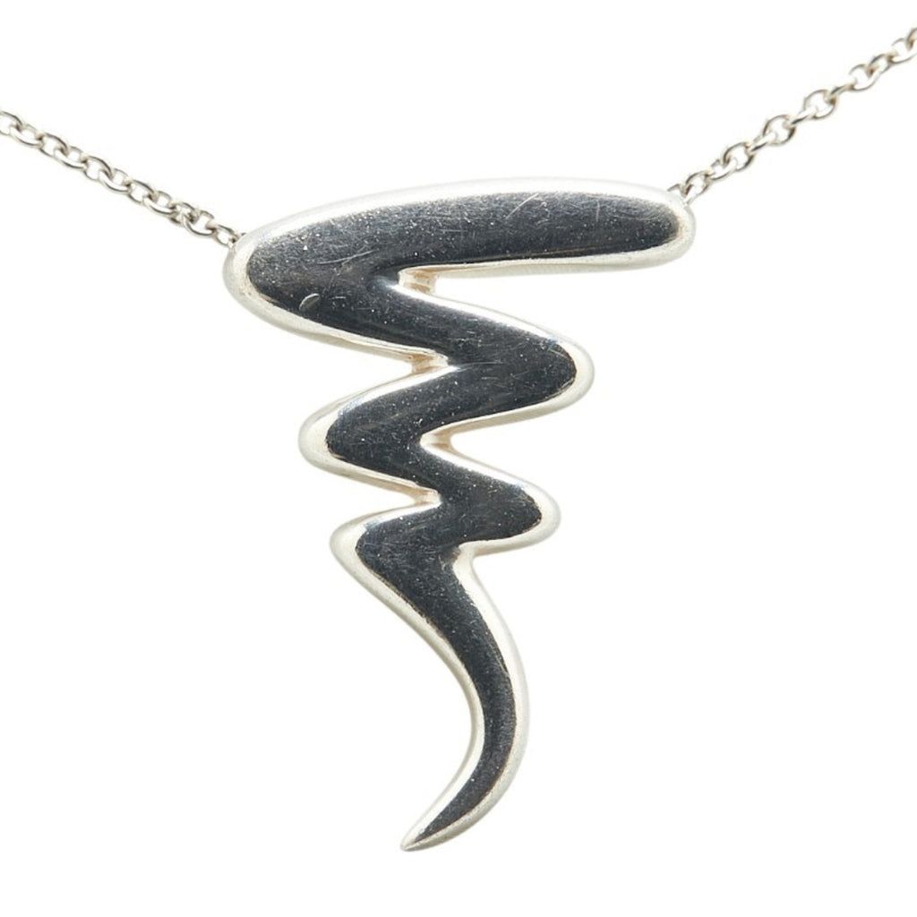 Scribble Pendant Necklace Sterling Silver