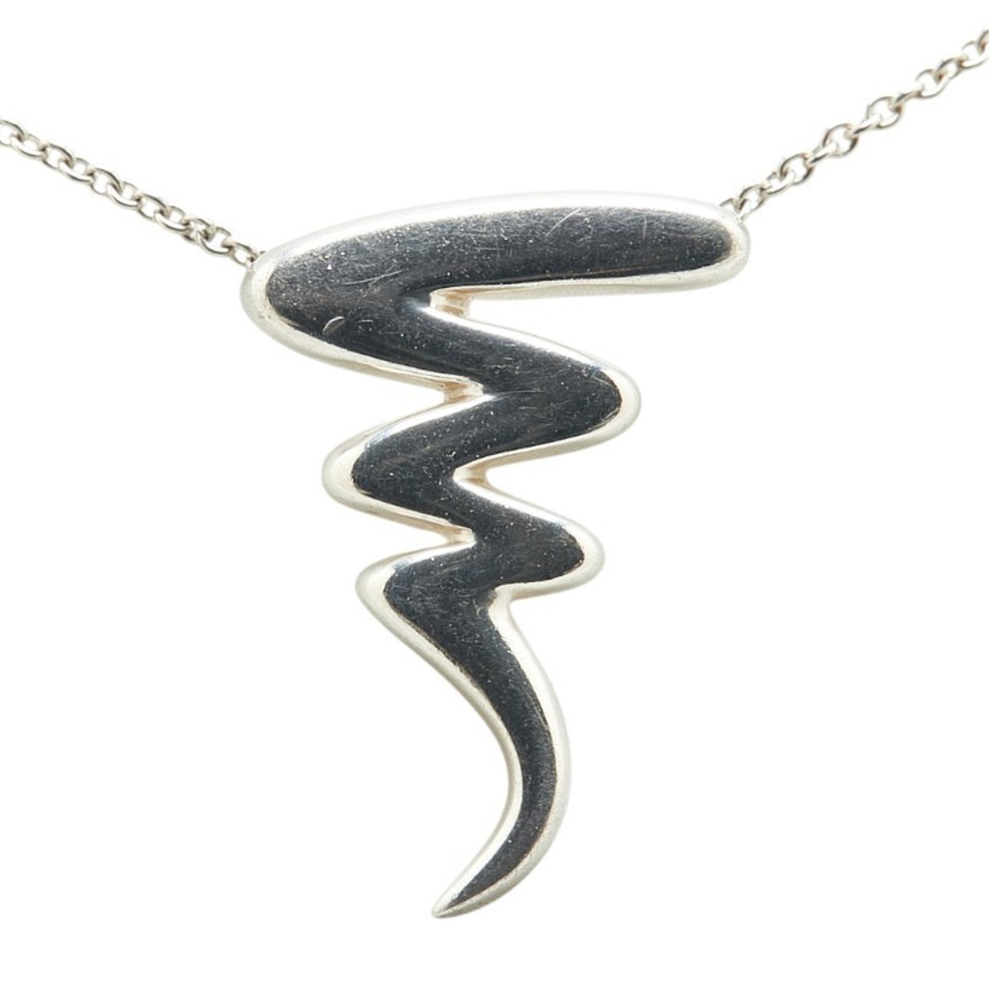 Scribble Pendant Necklace Sterling Silver