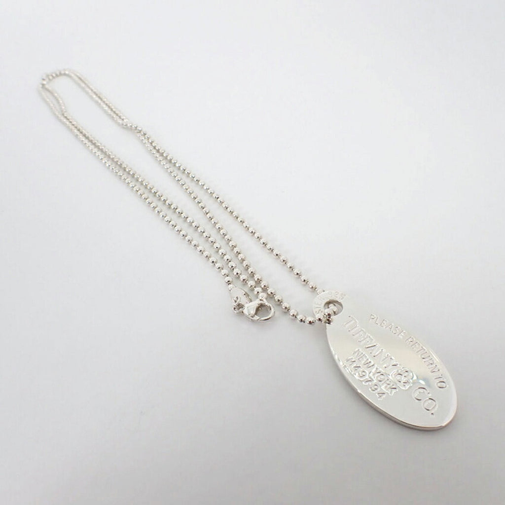 Return To Tiffany Oval Pendant Necklace Sterling Silver