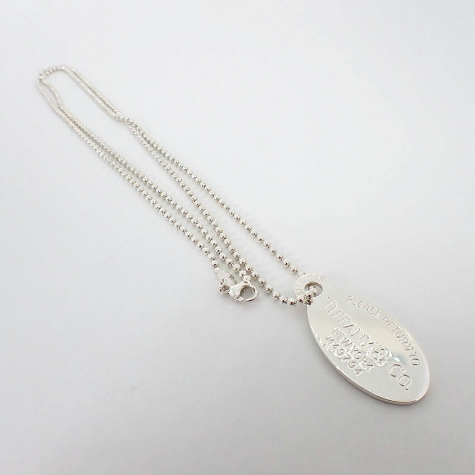 Return To Tiffany Oval Pendant Necklace Sterling Silver