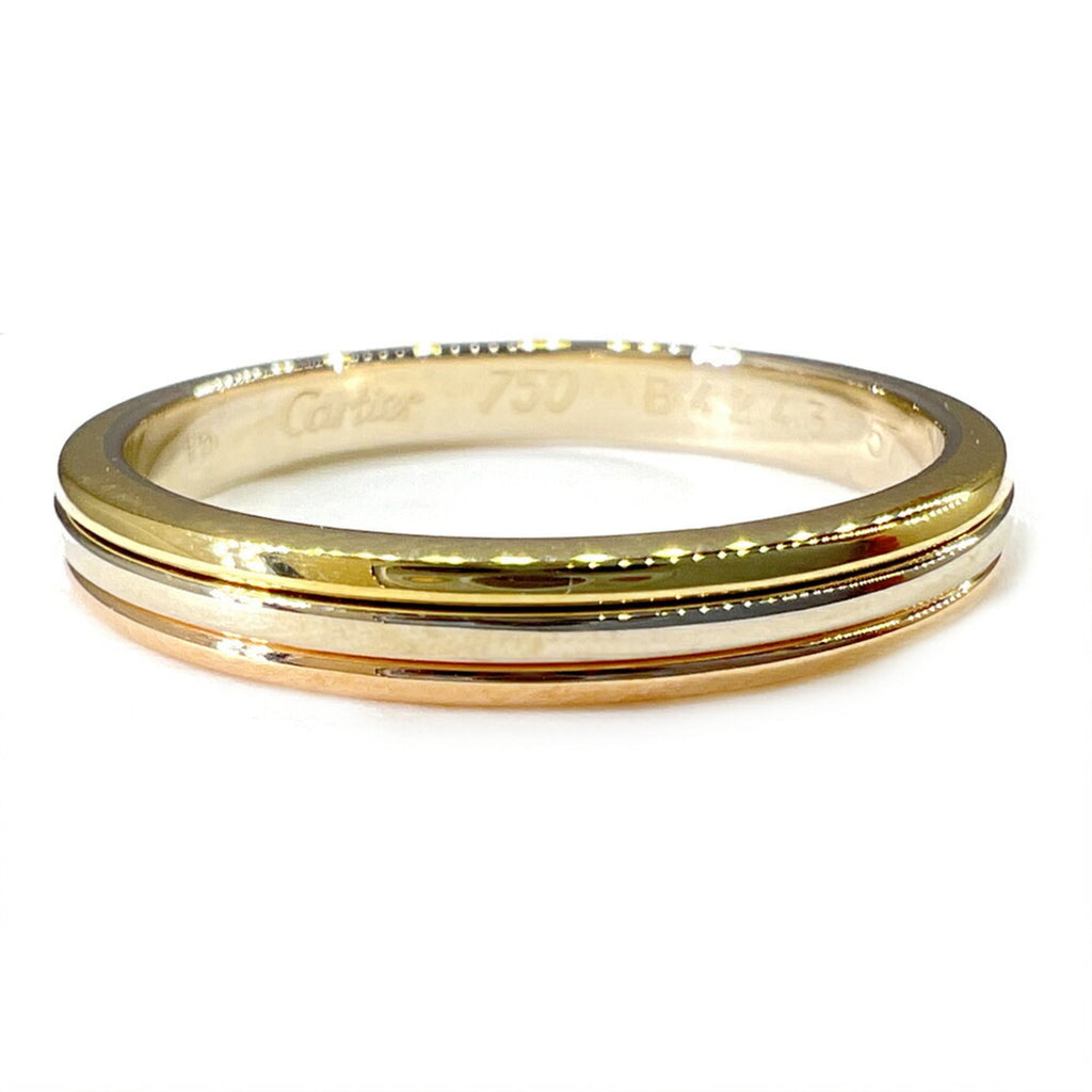 Vendome Louis Cartier Band Ring 18K Tricolor Gold