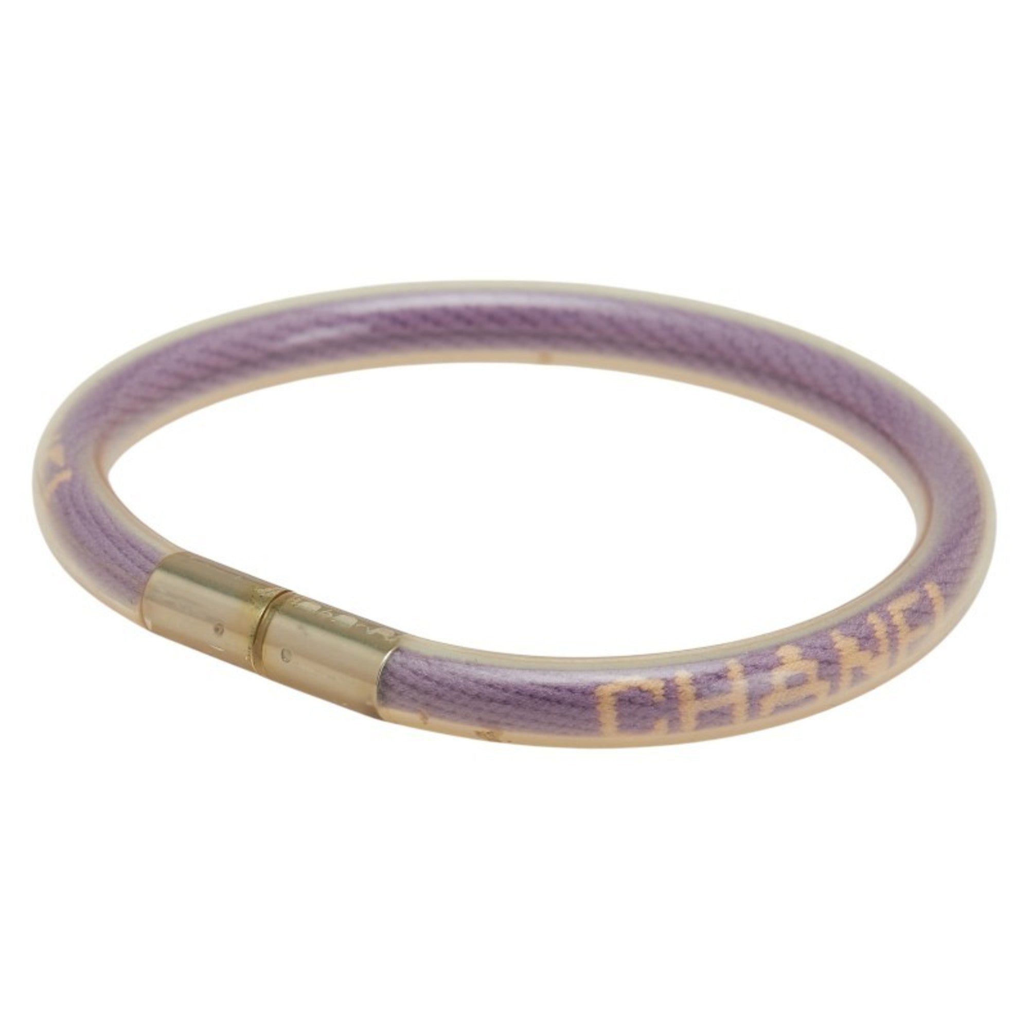 Tube Bracelet Vinyl Purple and Gold