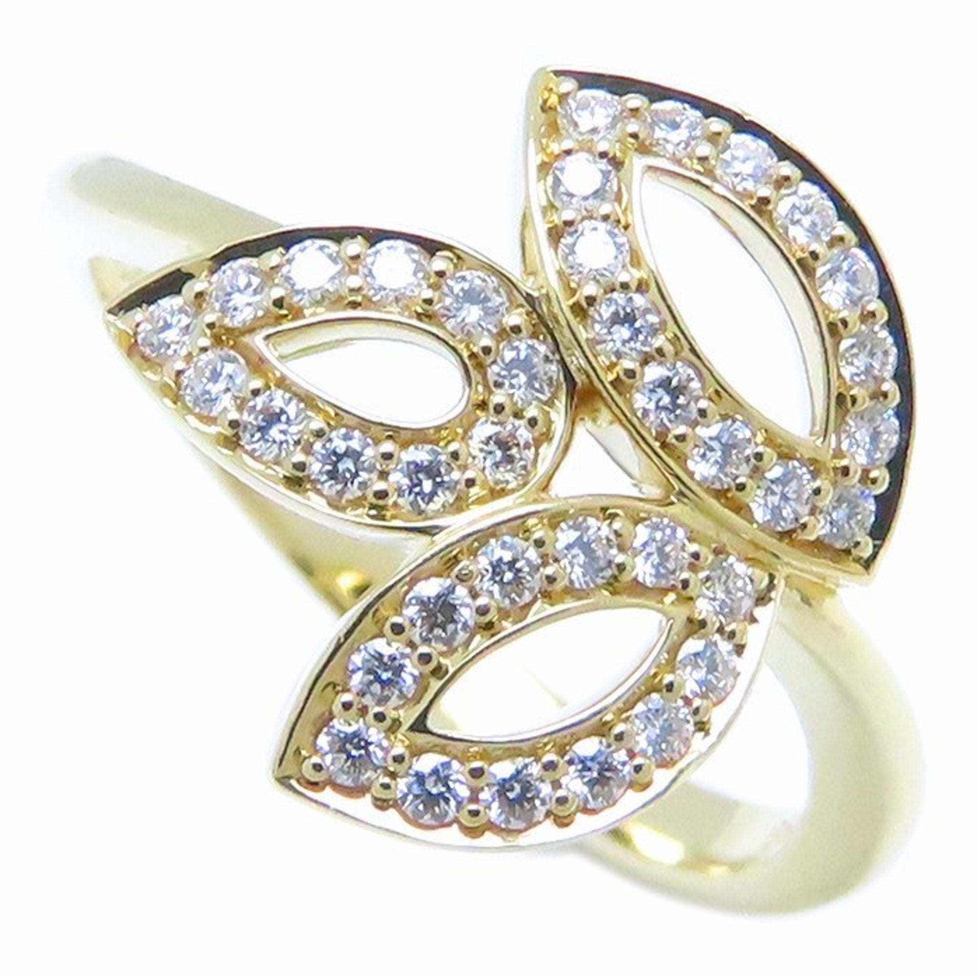 Lily Cluster Mini Ring 18K Yellow Gold with Diamond