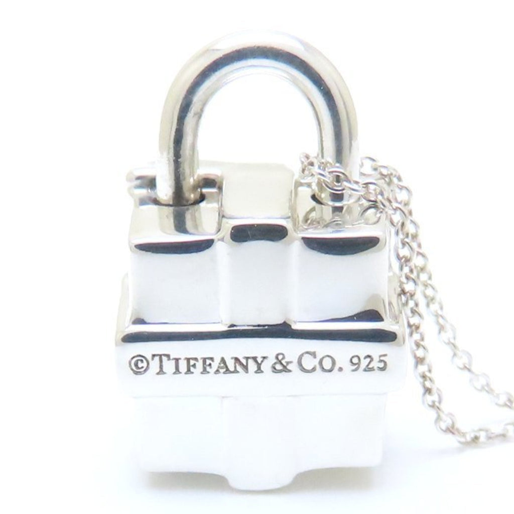 Box Lock Pendant Necklace Sterling Silver