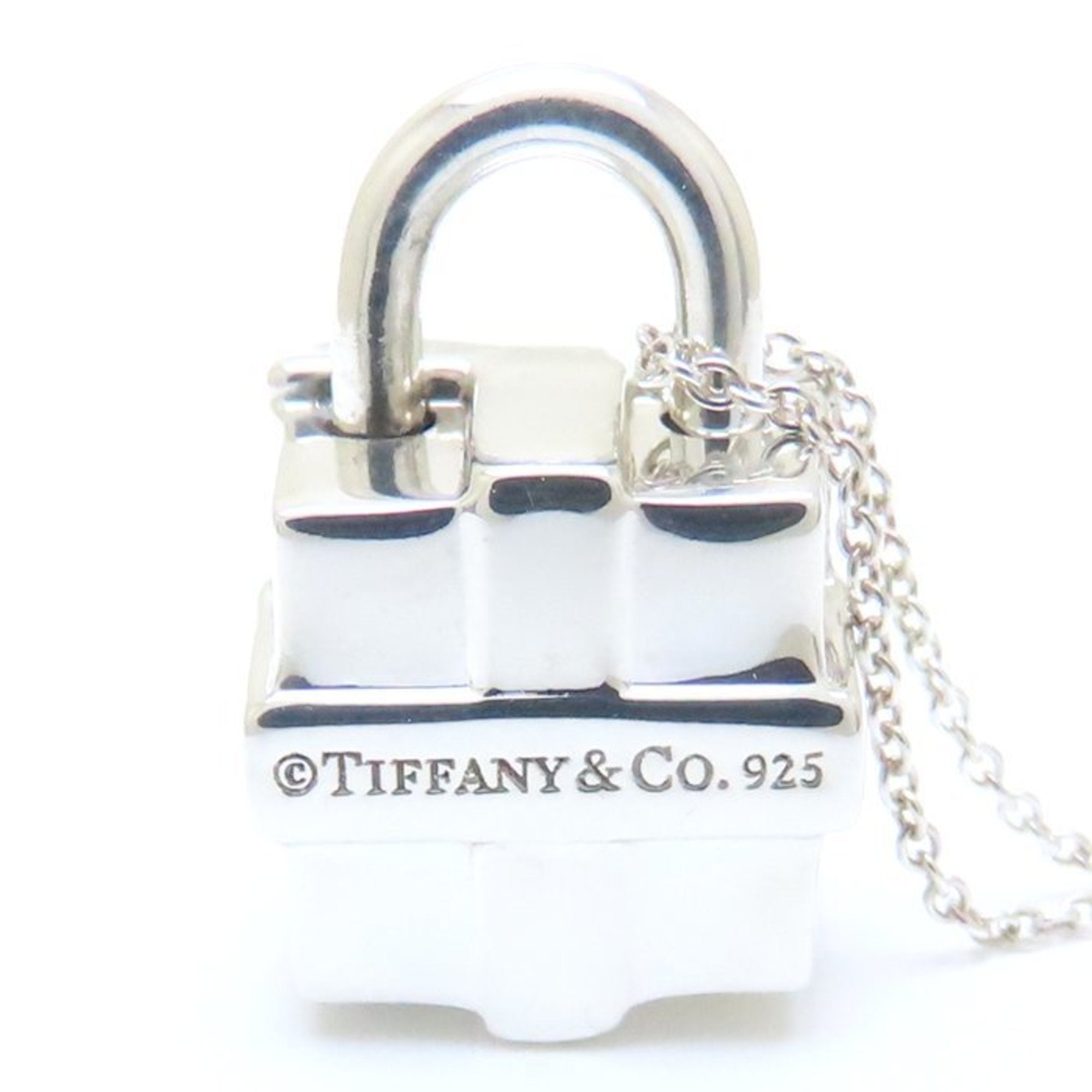 Box Lock Pendant Necklace Sterling Silver