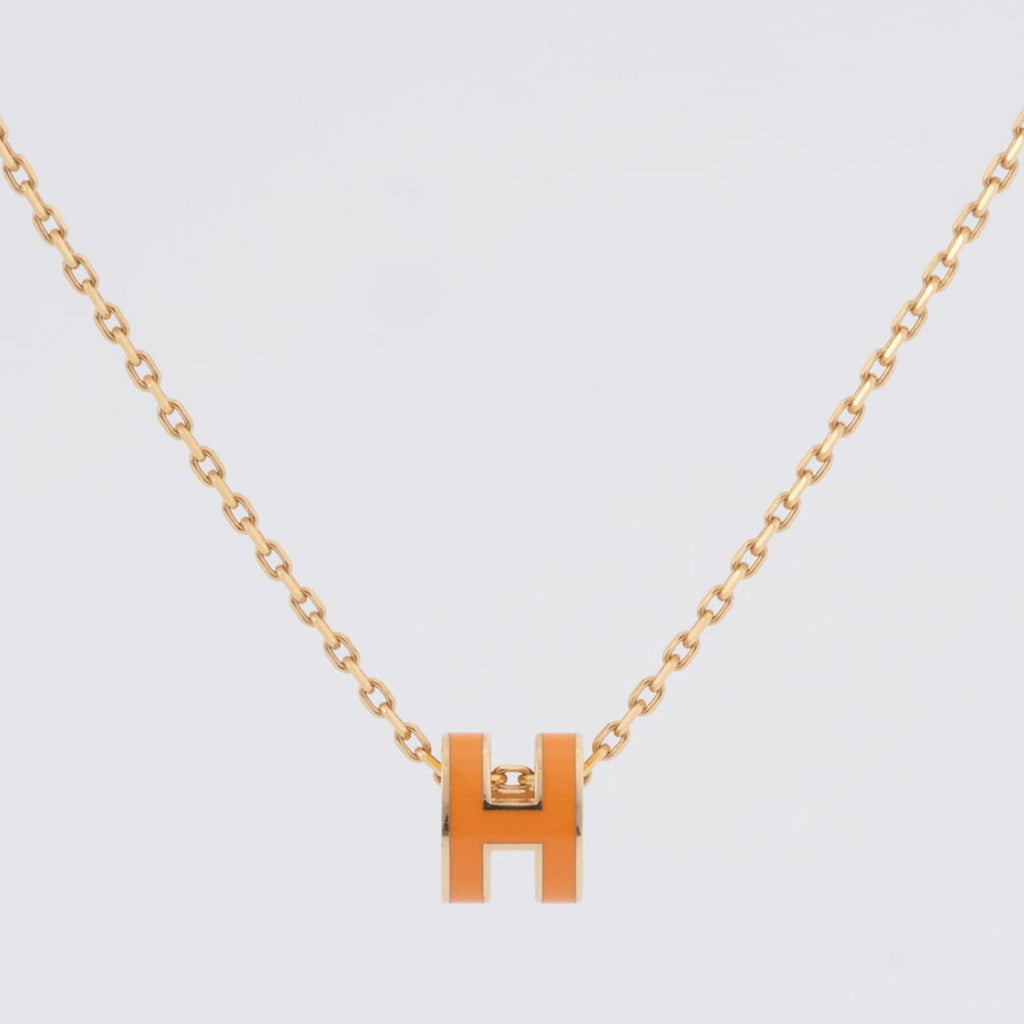 Pop H Pendant Necklace Gold-Tone Metal