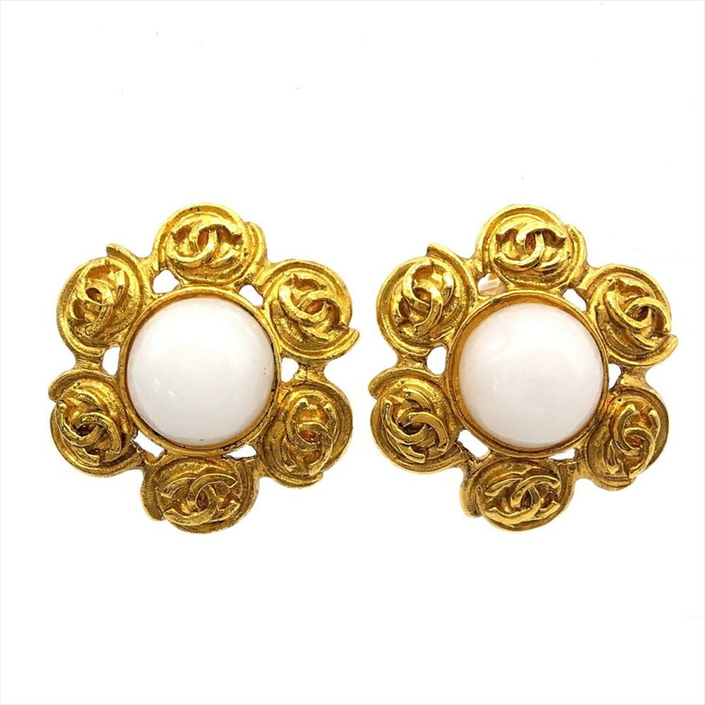 CC Logo Clip-On Earrings Metal
