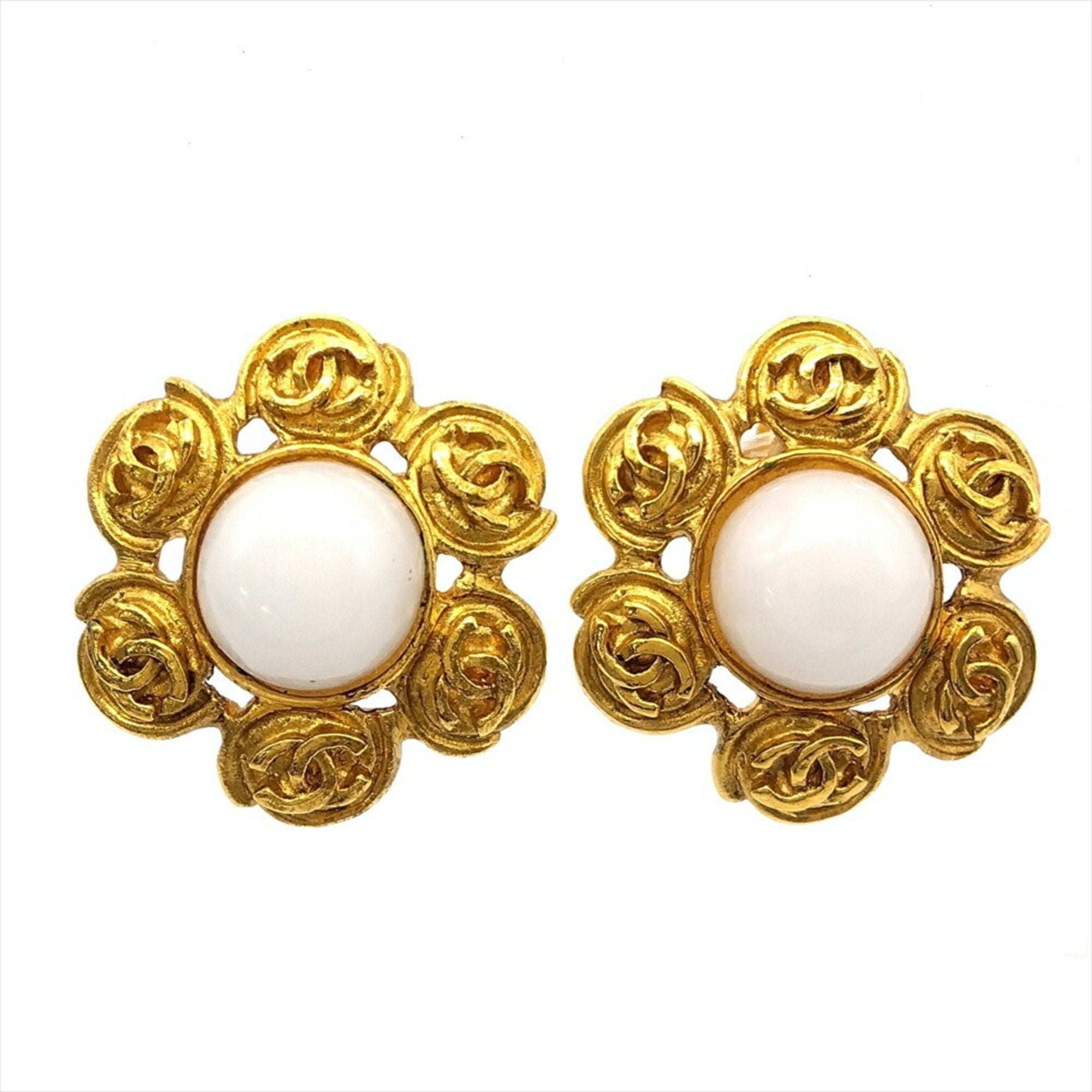 CC Logo Clip-On Earrings Metal