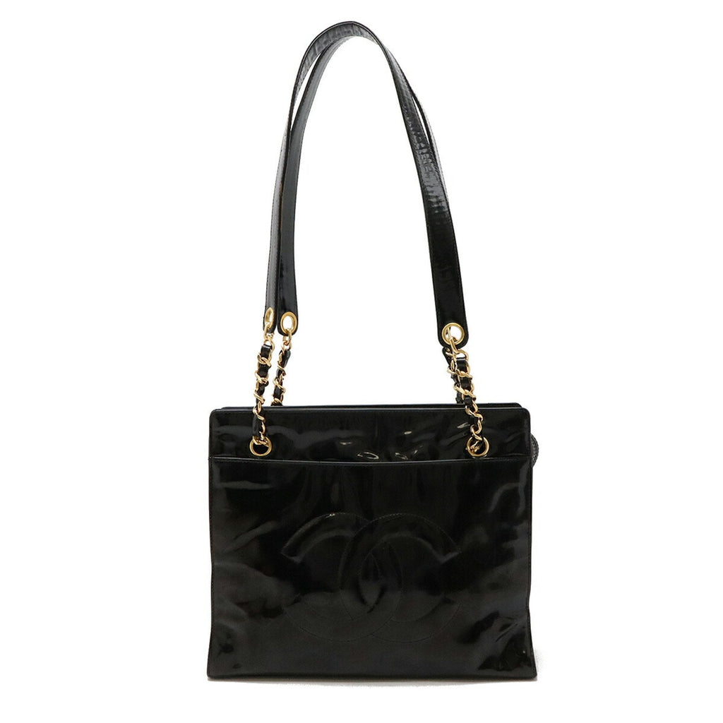 Vintage Timeless Chain Shoulder Bag Patent Medium