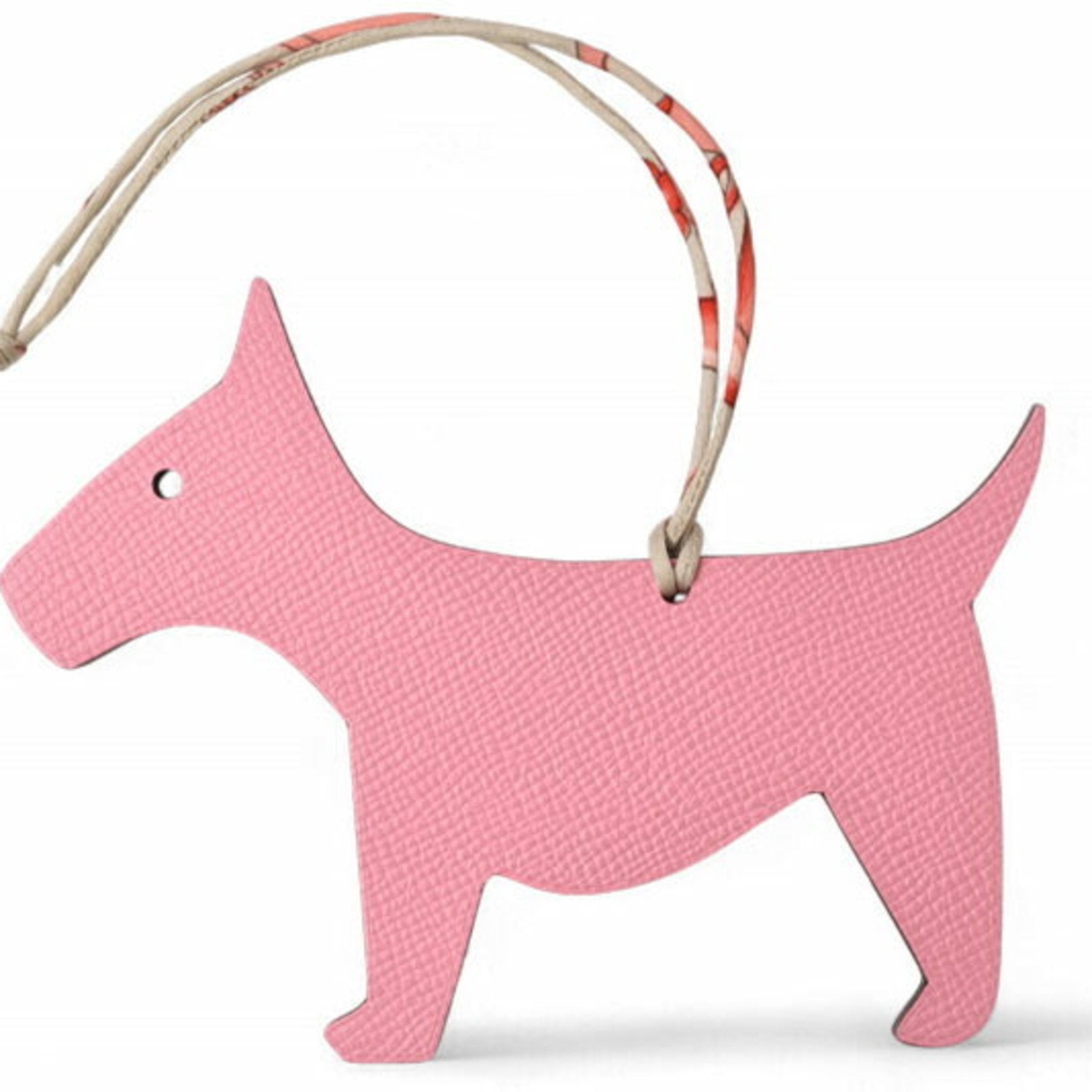 Charm Leather Bordeaux and Pink Handbag Charm