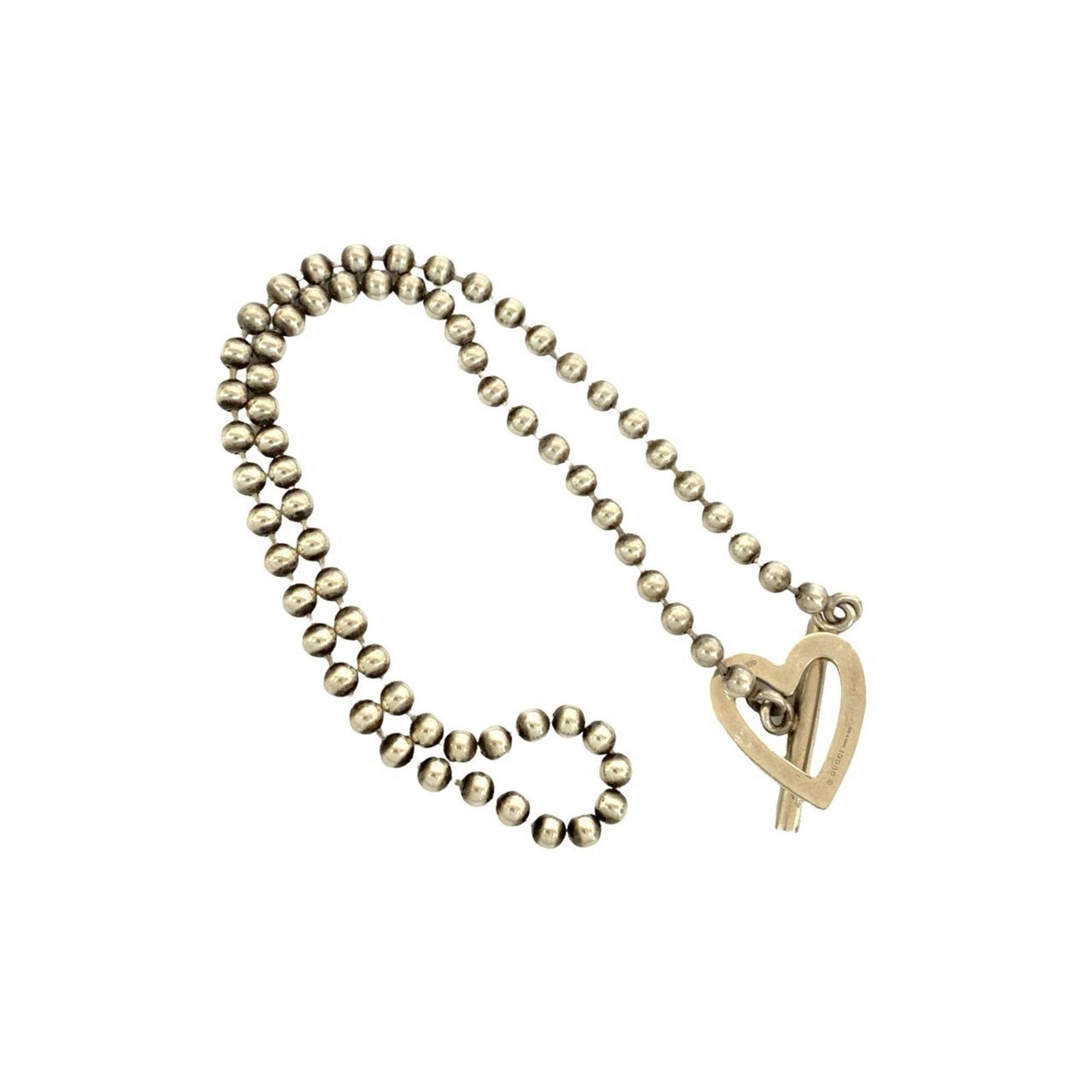 Toggle Heart Pendant Necklace Sterling Silver