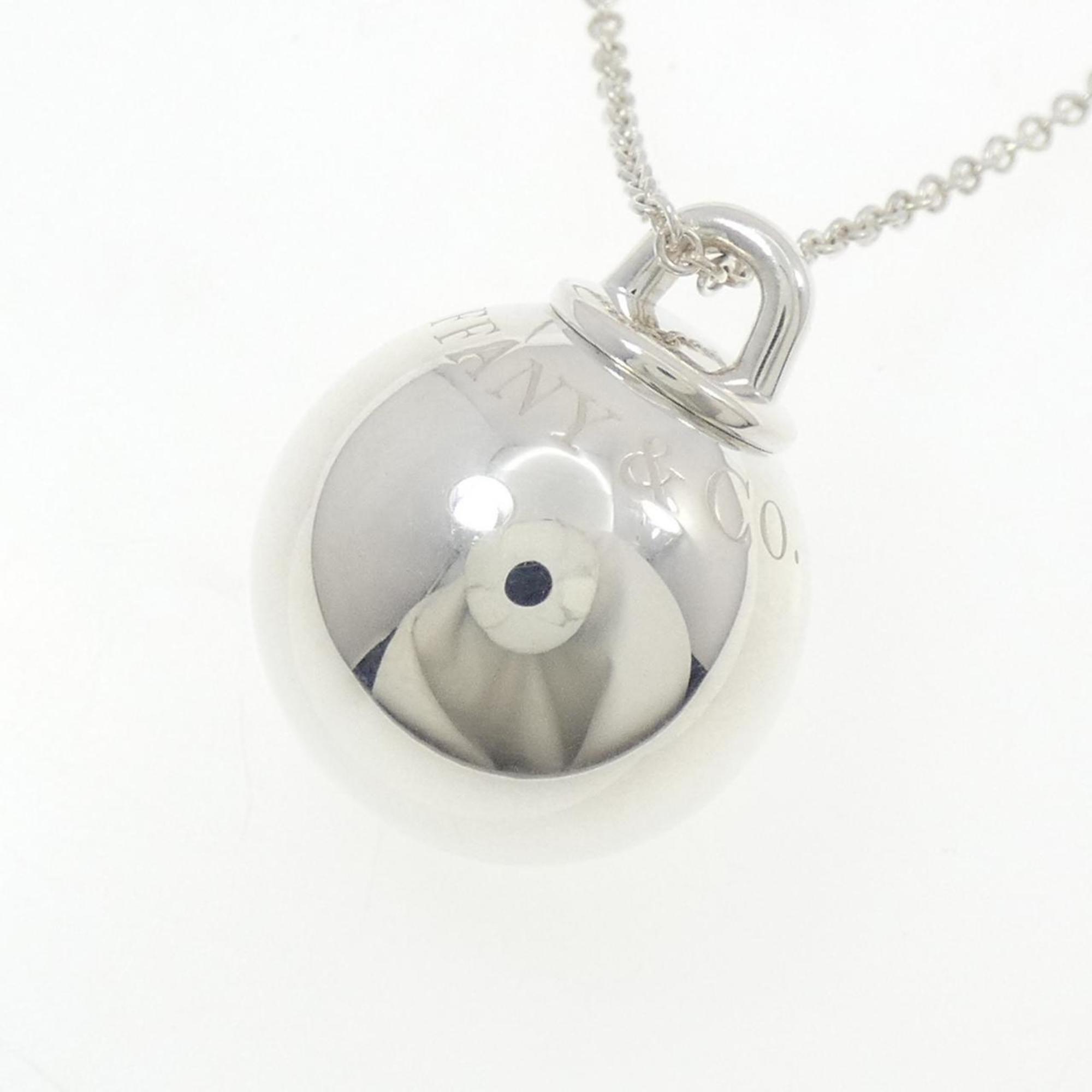 Ball Pendant Necklace Sterling Silver